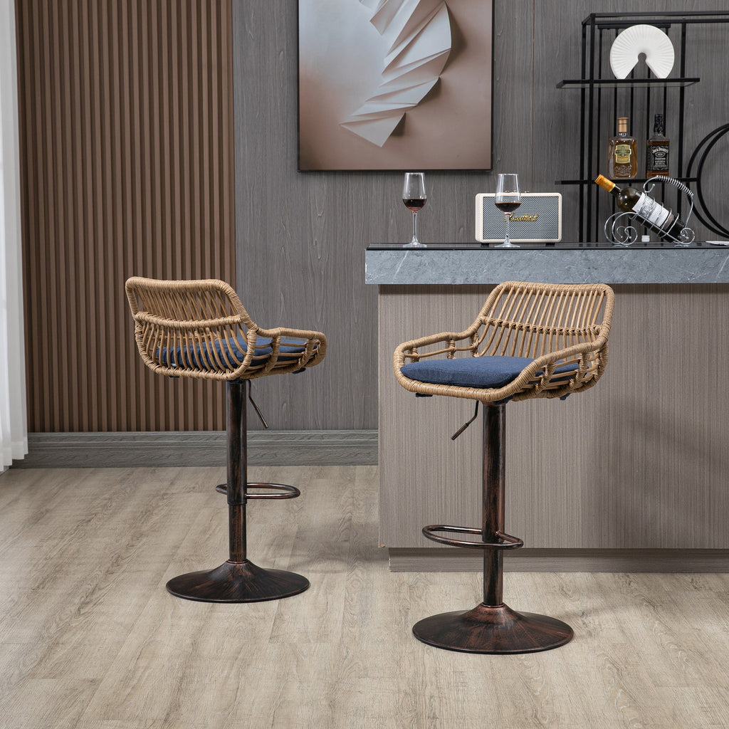 Modern Swivel Bar Stools (Set of 2)