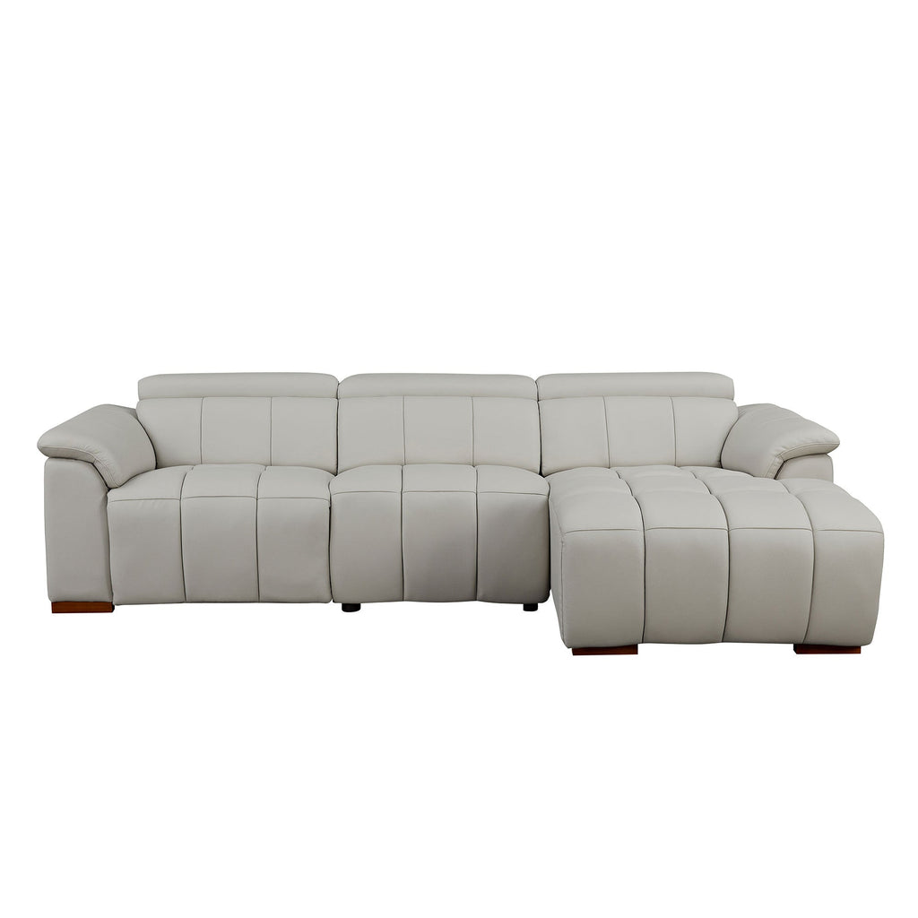 Modern Electric Control Genuine Leather L Shaped Couch