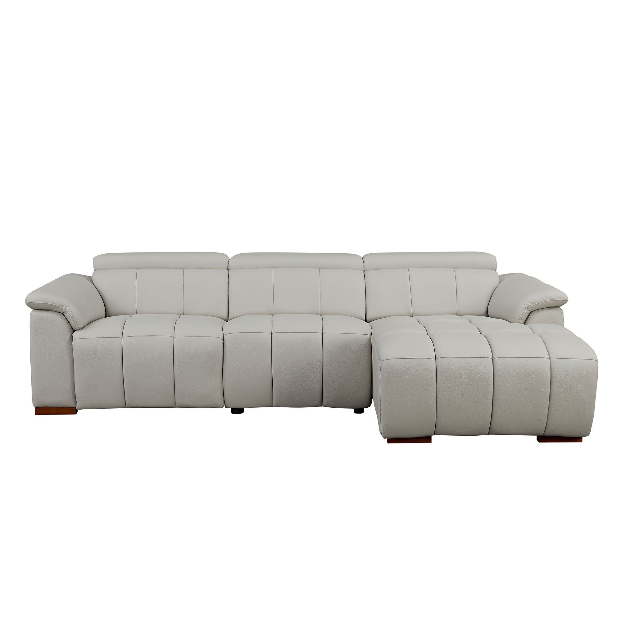 Modern Electric Control Genuine Leather L Shaped Couch