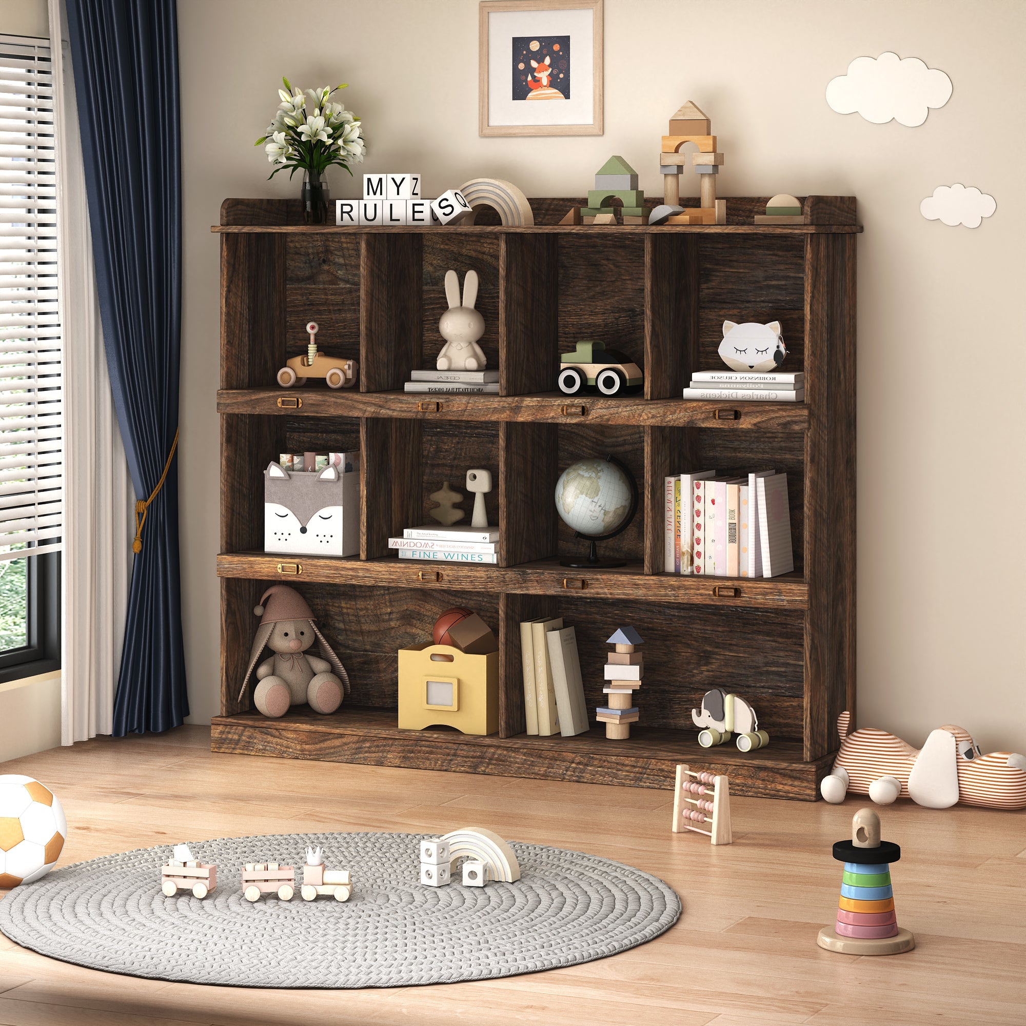 10-shelf MDF Bookcase