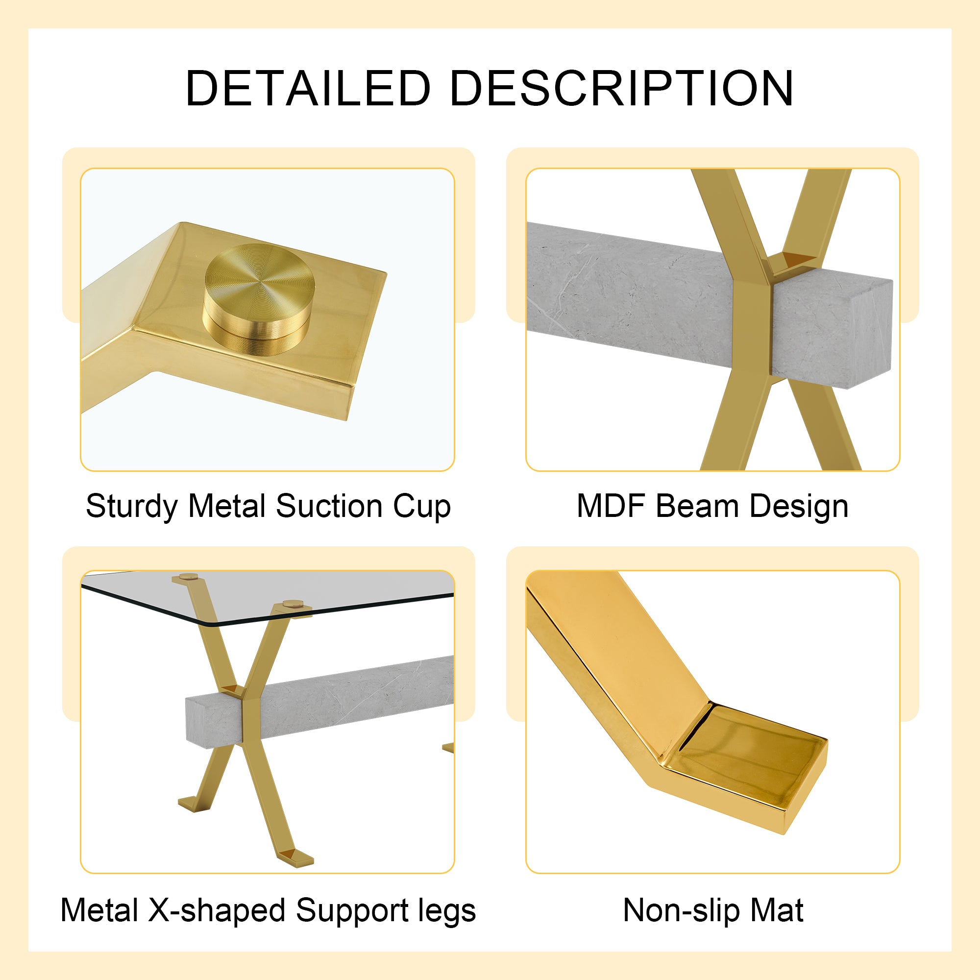 Elegant Transparent Tempered Glass Dining Set