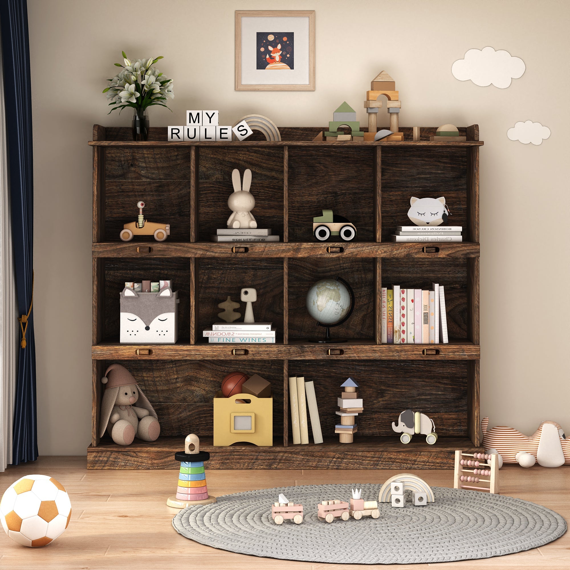 10-shelf MDF Bookcase