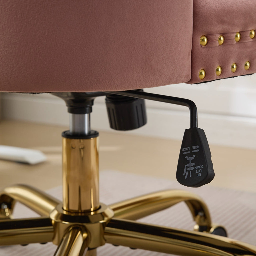 Modern Velvet Upholstered Tufted Button Home Office Chair