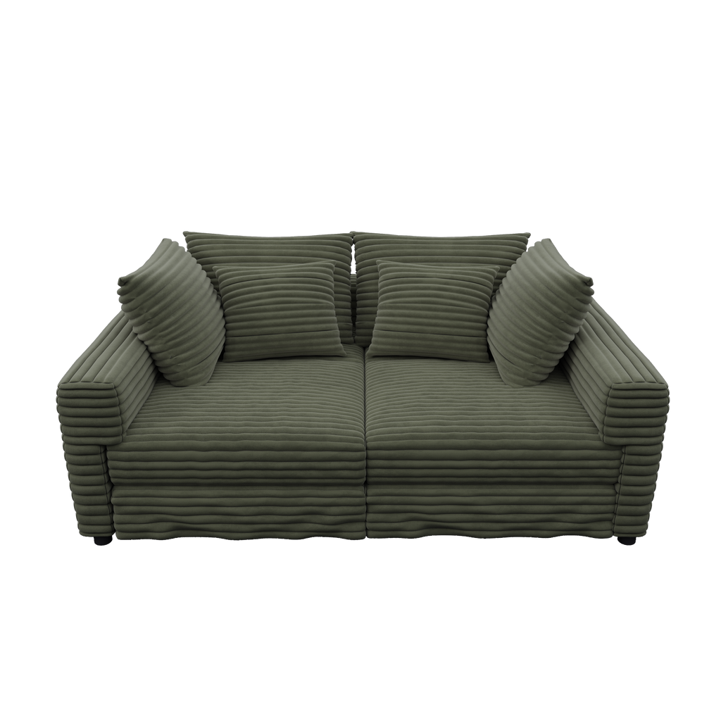 82.7' Modern Comfy Cloud Couch Sofa with Soft Pillows + Ottomans Option