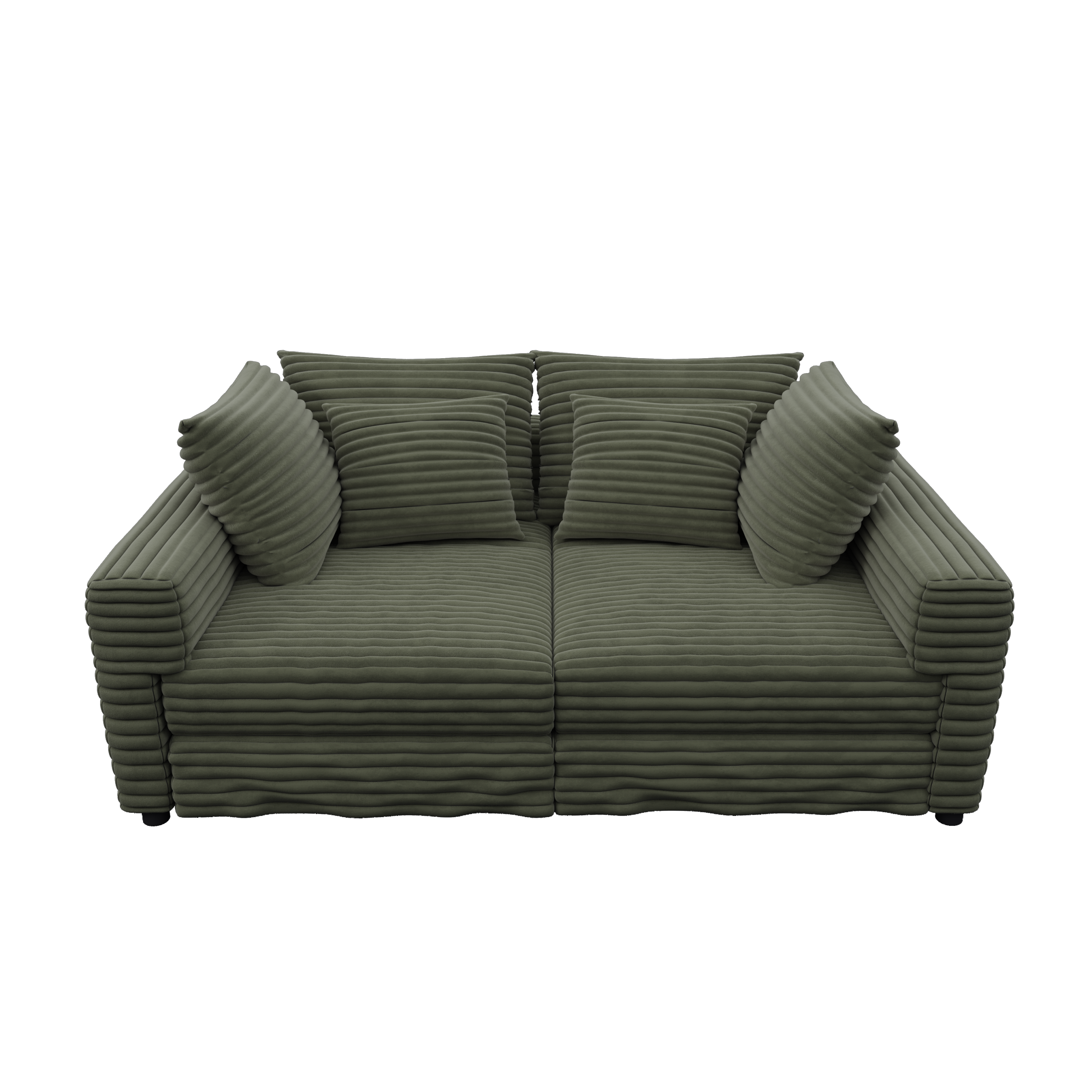 82.7' Modern Comfy Cloud Couch Sofa with Soft Pillows + Ottomans Option
