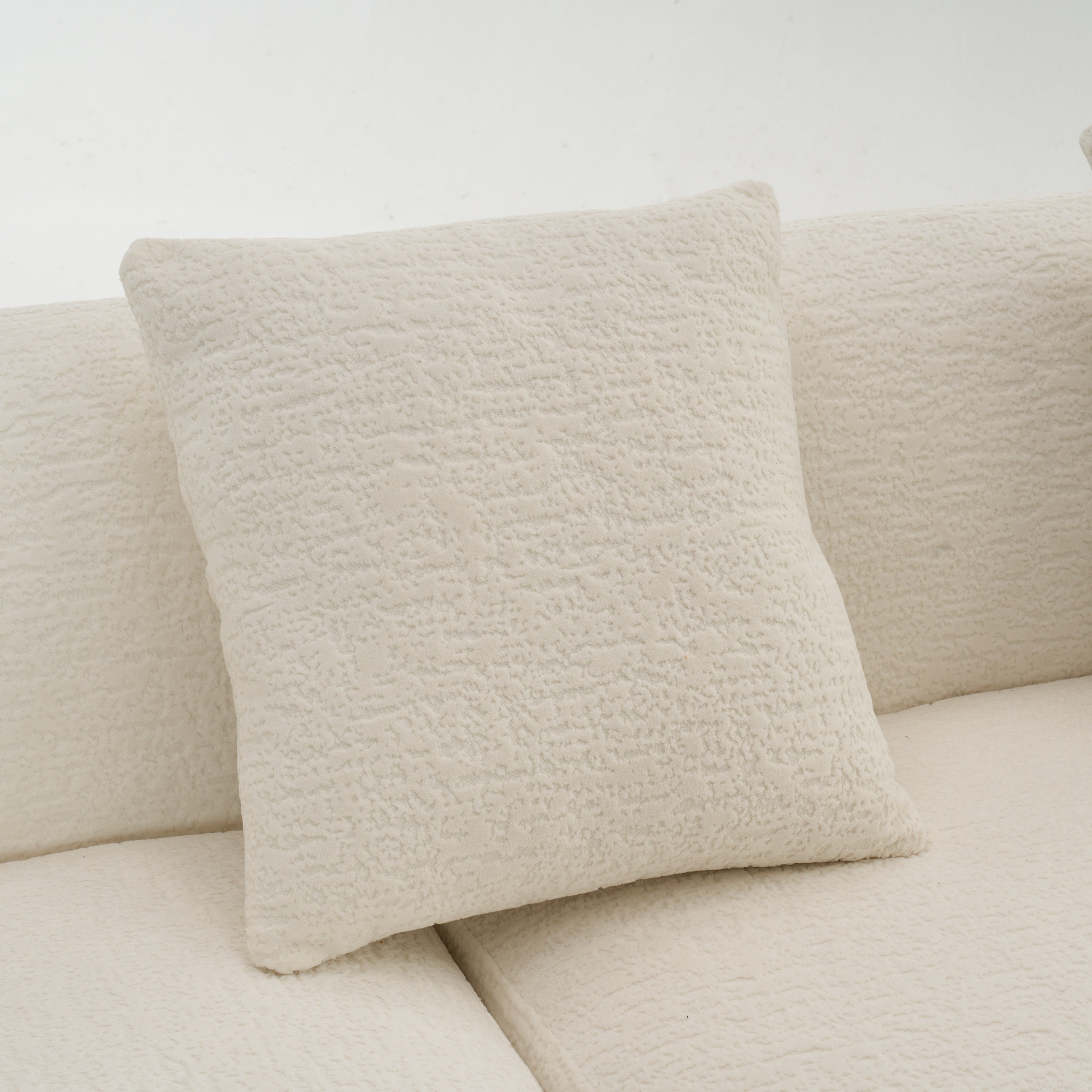 Boneless L-Shape Sectional Sofa with Curved Chaise