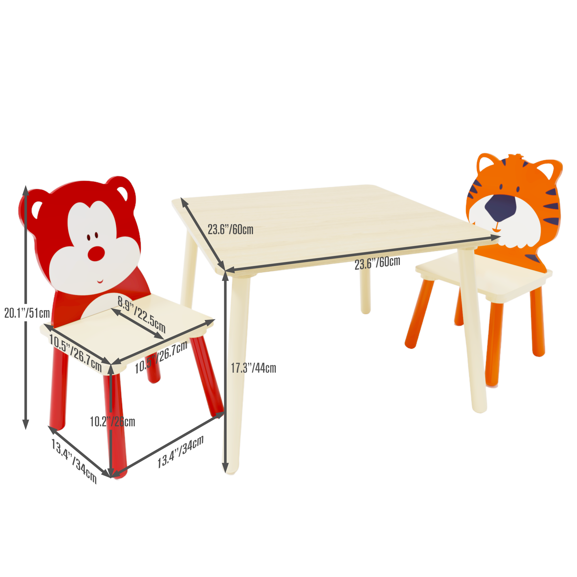 Montessori Toddler Table and Chairs Set