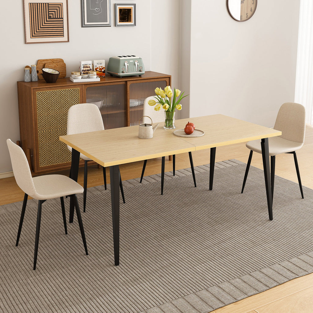 63-inch Farmhouse Industrial Dining Table Set