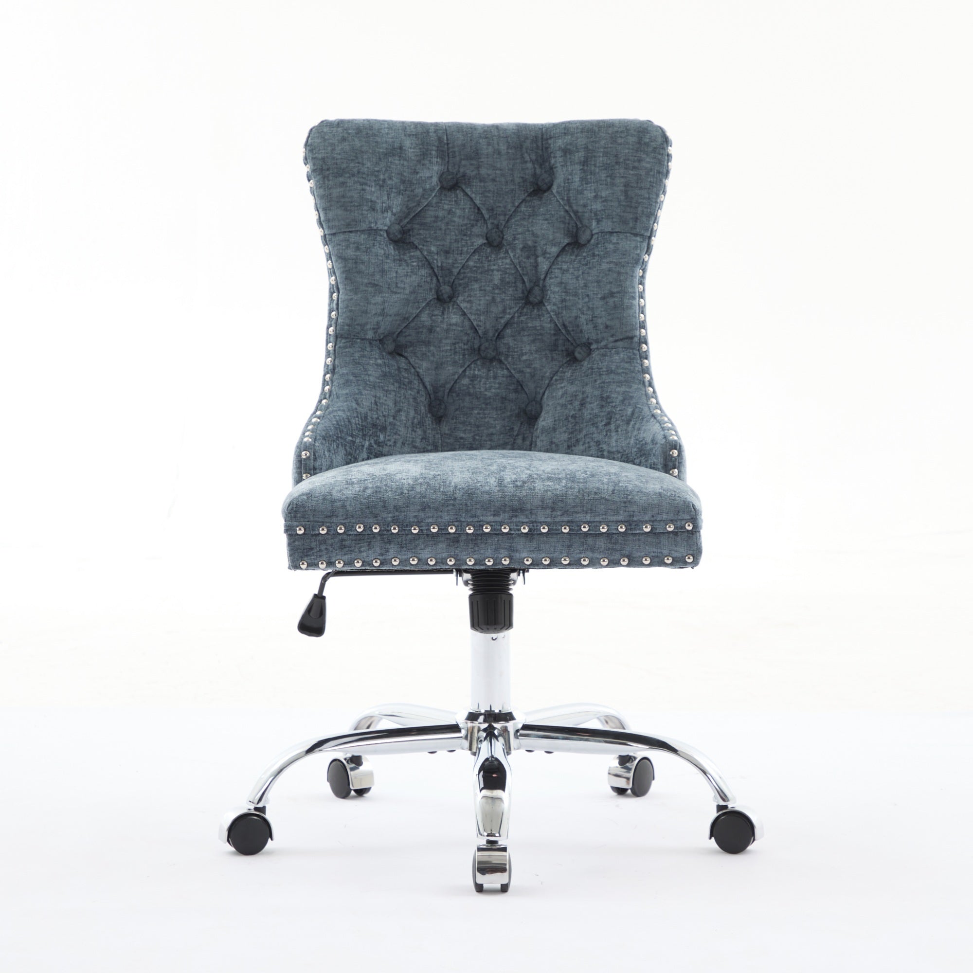 Modern Chenille Upholstered Tufted Button Home Office Chair