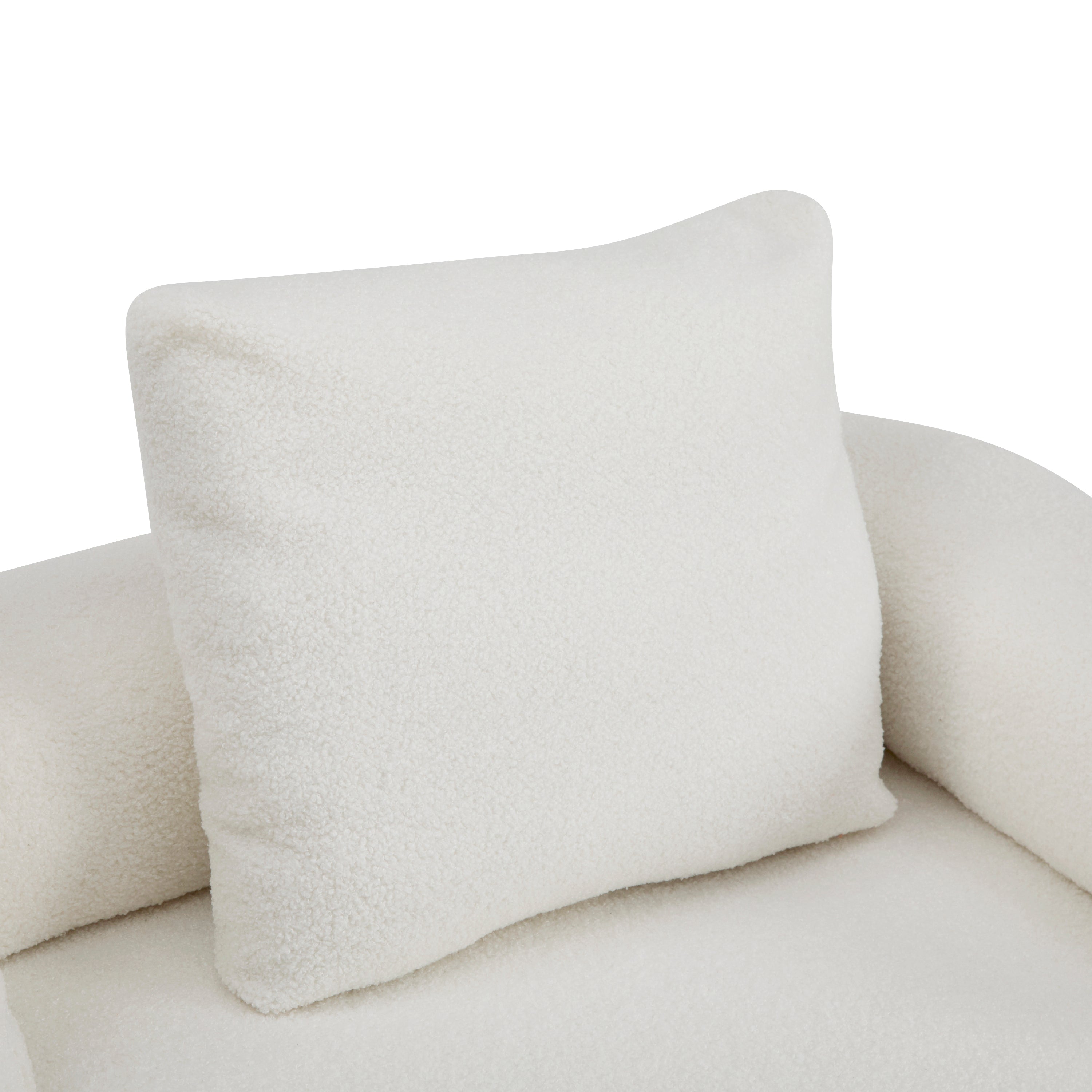 78' Modern Upholstered Sofa with 3 Plush Pillows