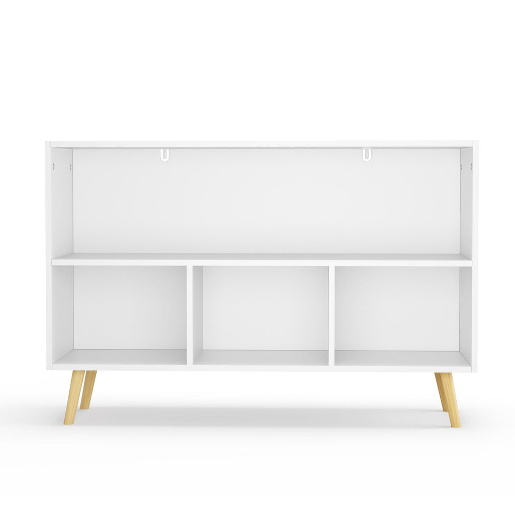 Children's Book Display Kids Bookcase with 3 Fabric Bins