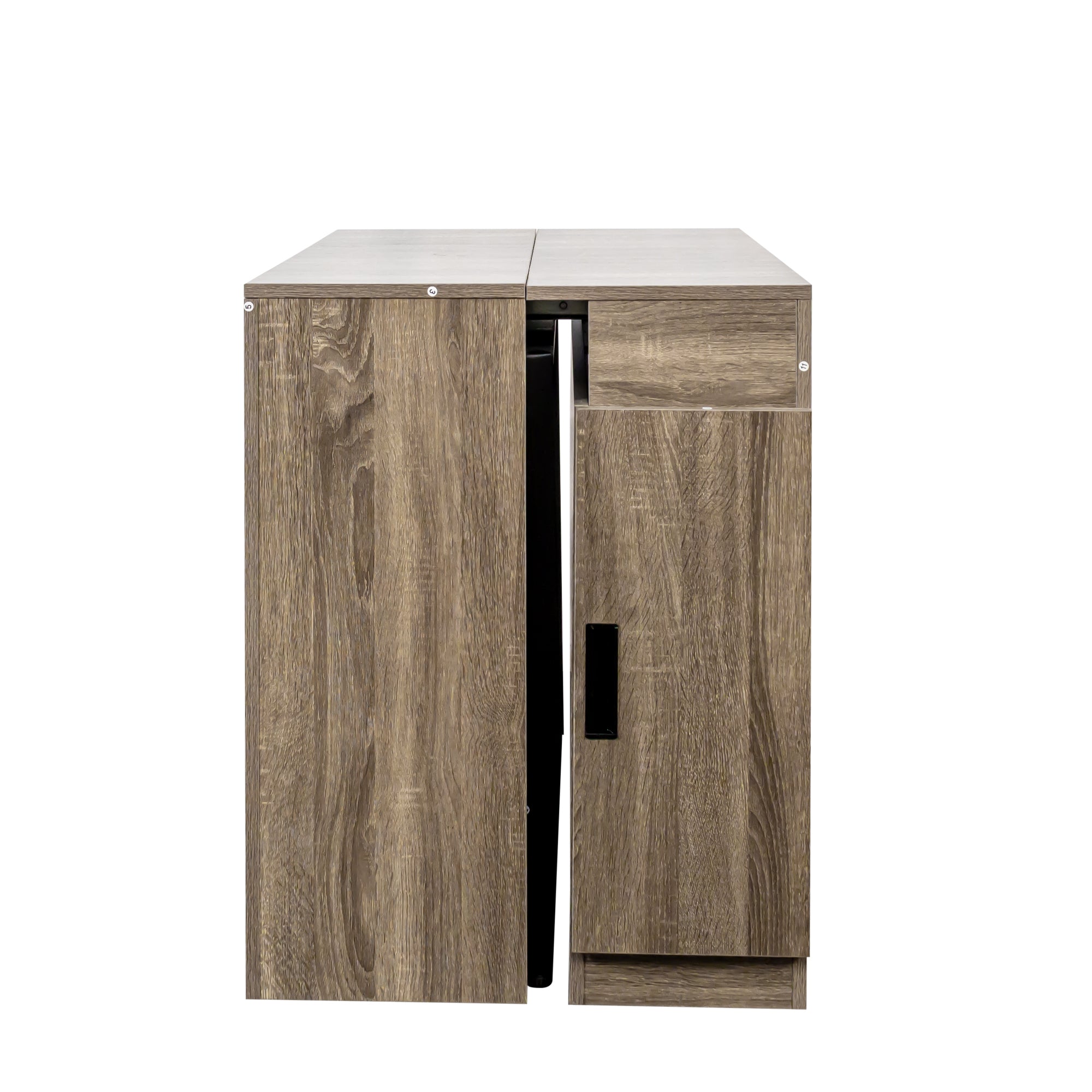 Modern Multifunctional Extendable Dining Table with Outlet