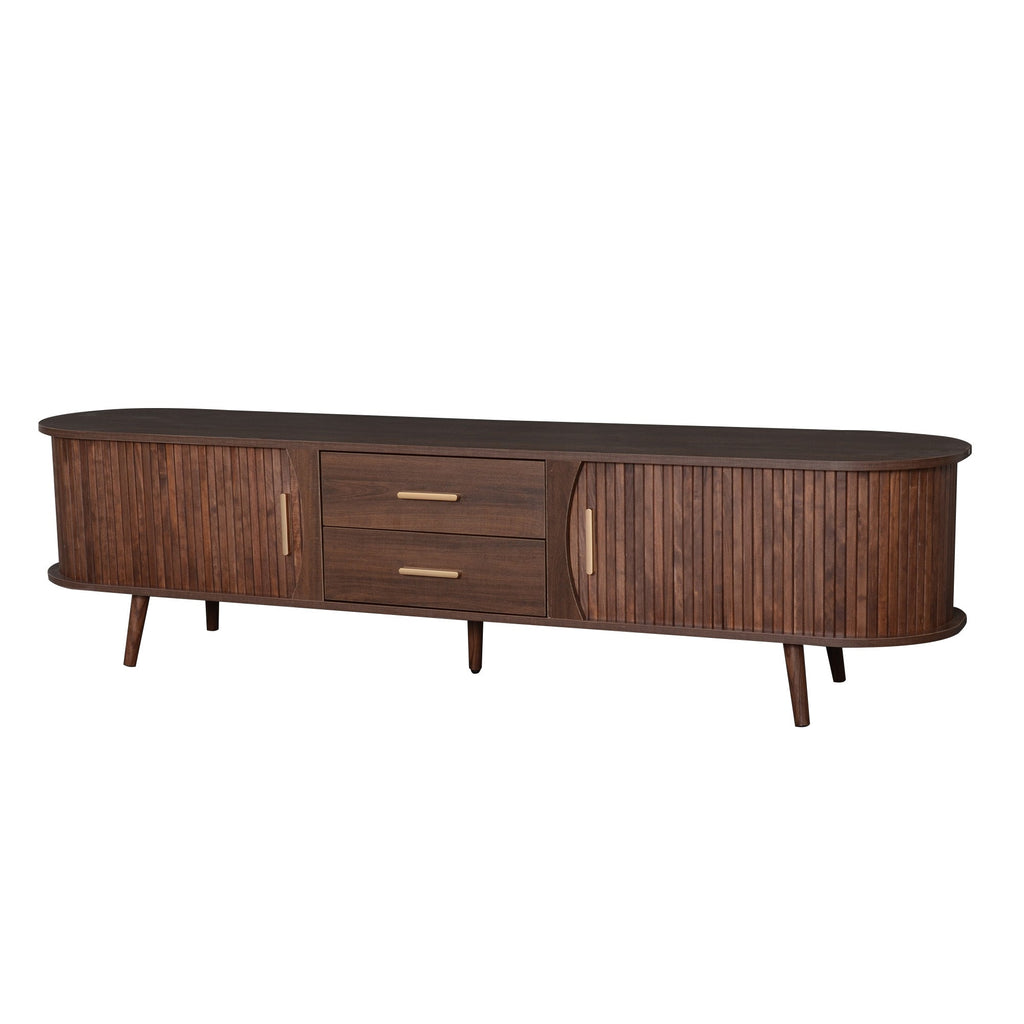 Mid-Century Modern TV Stand for 80' TV