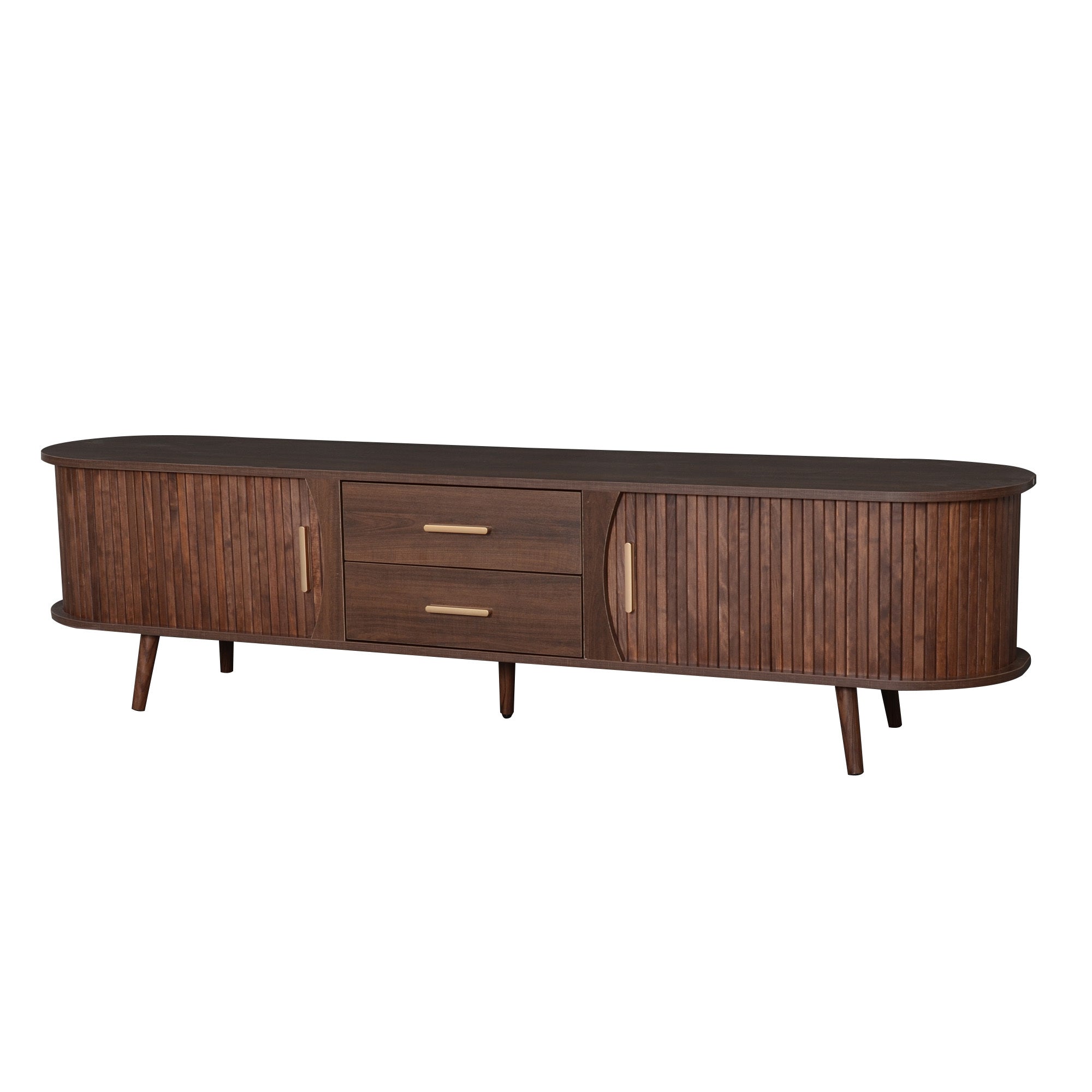 Mid-Century Modern TV Stand for 80' TV