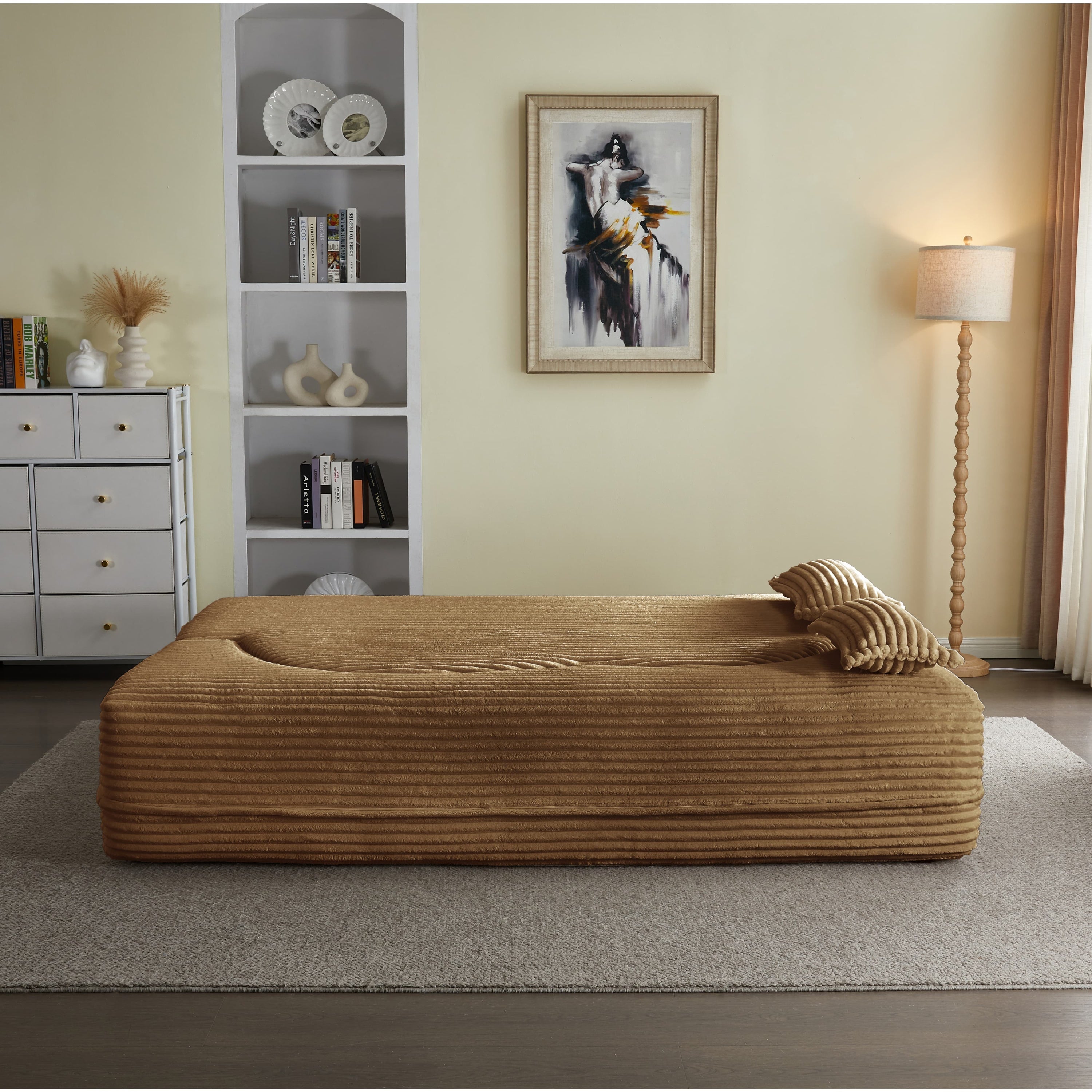Full Size Convertible Floor Sleeper Sofa Bed