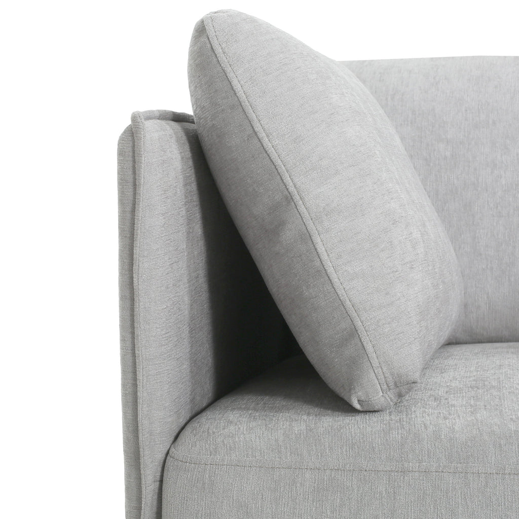 Vintage Grey 39' Lounge Chair with Polyester Upholstery