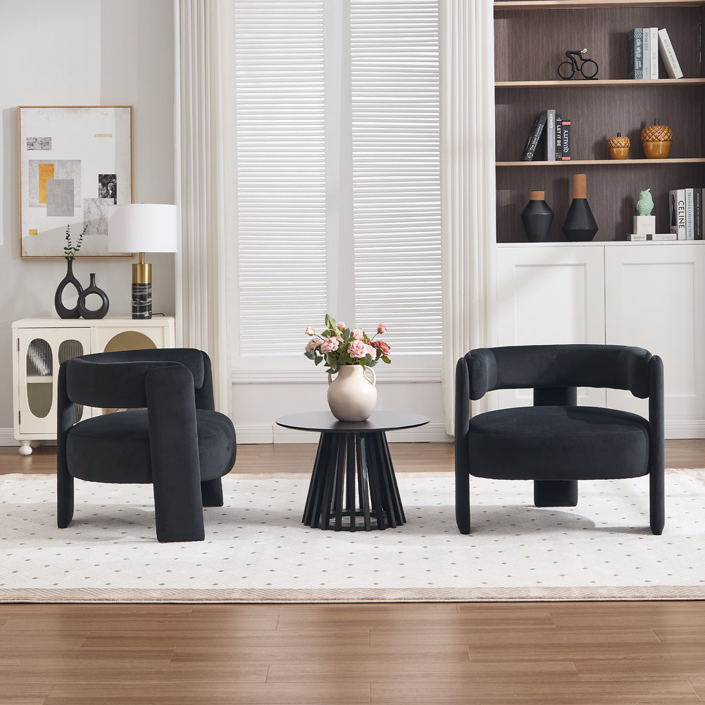 Mid-Century Velvet Comfy Single Sofa Accent Chair