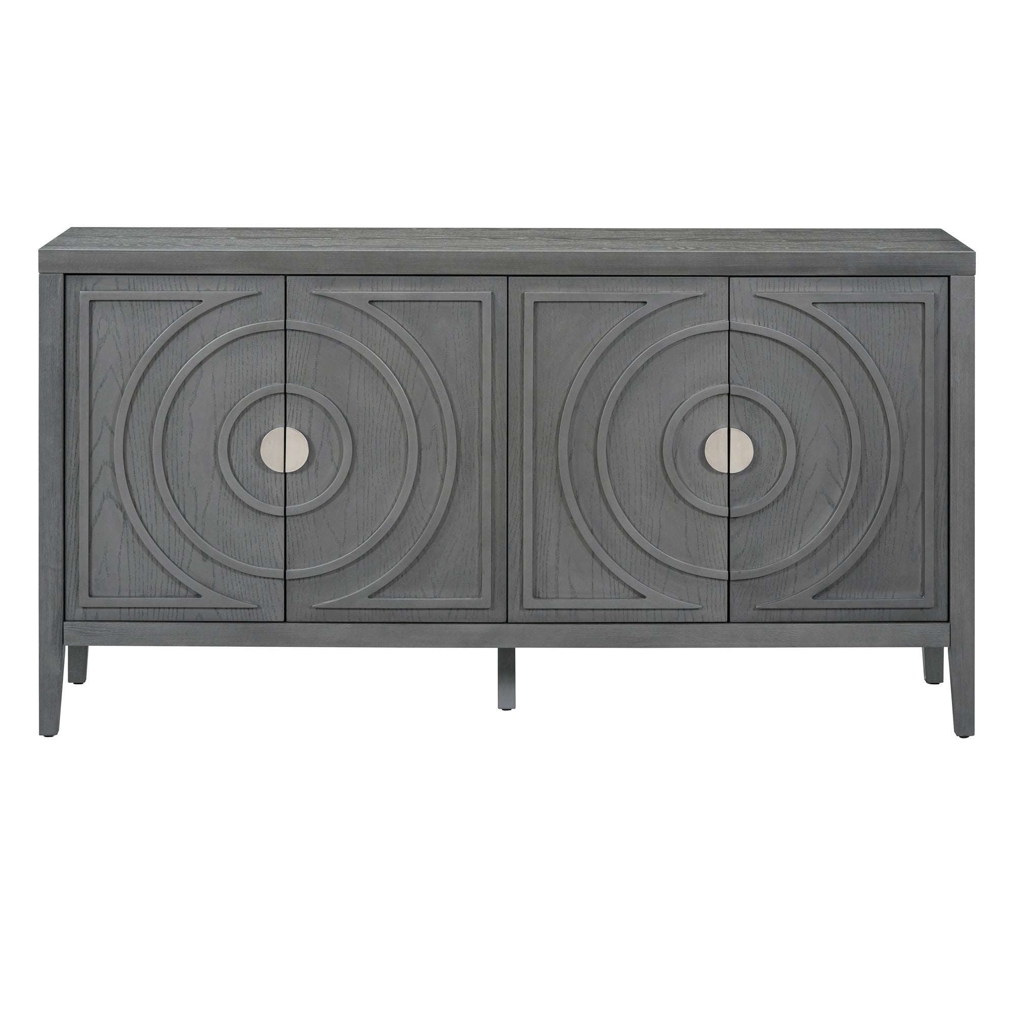 60" Circular Groove Design Sideboard Door for Living Room