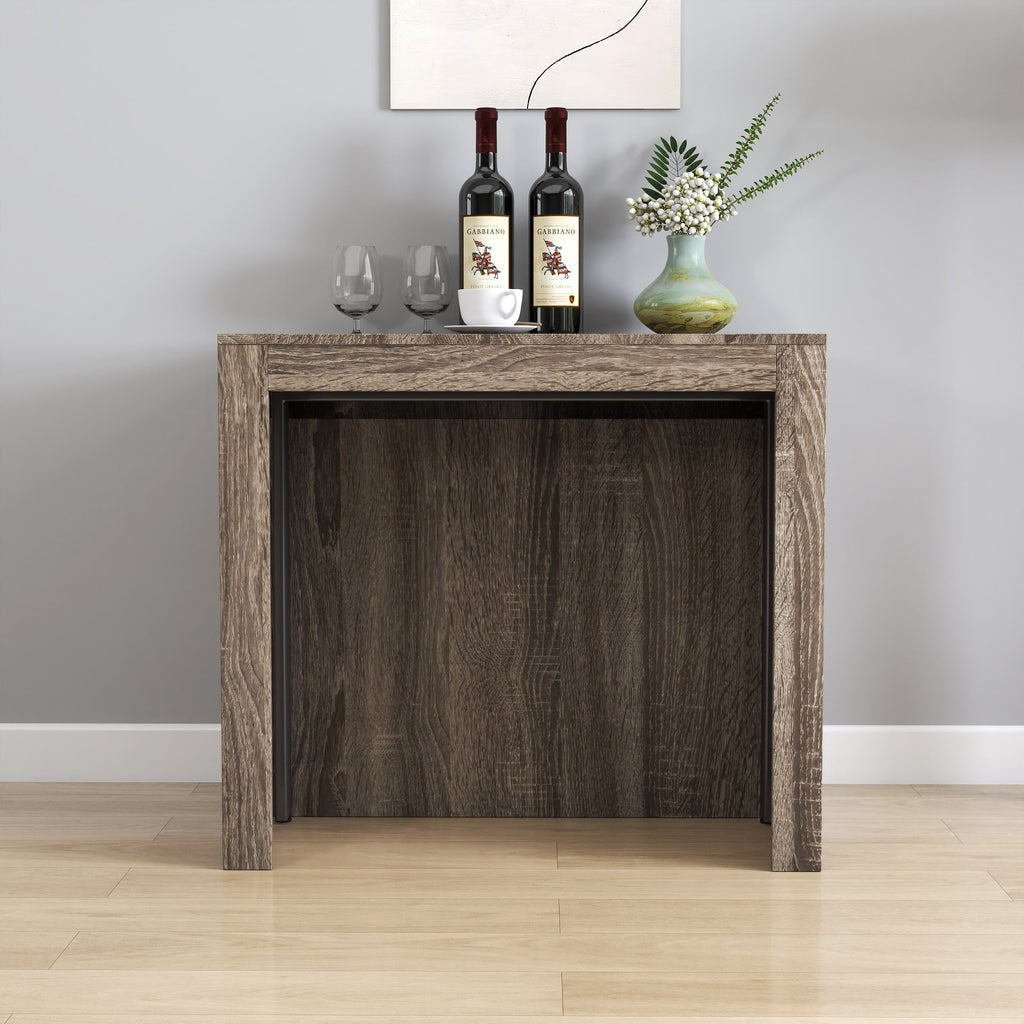 Modern Multifunctional Extendable Dining Table with Outlet