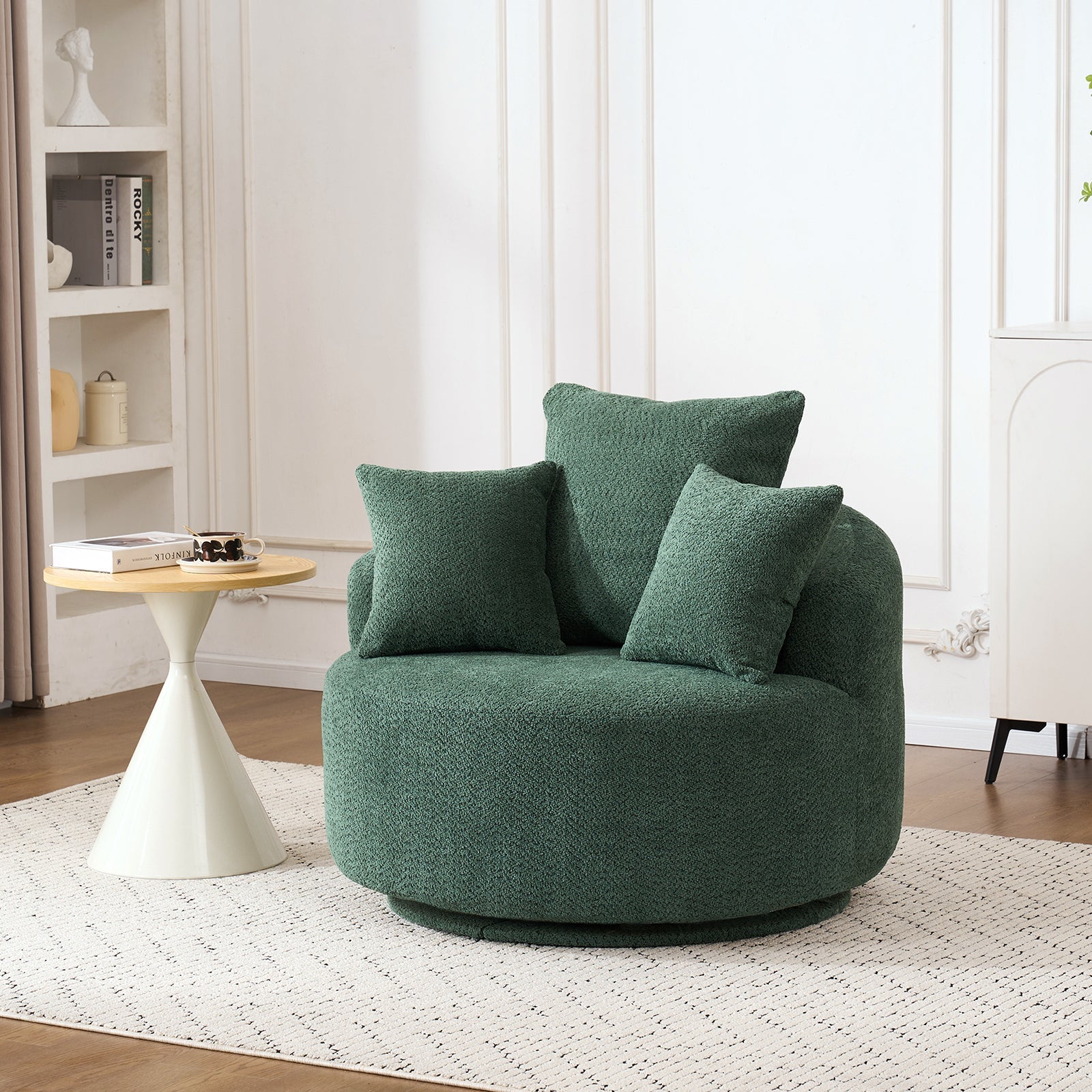360° Swivel Round Upholstered Sofa Chair