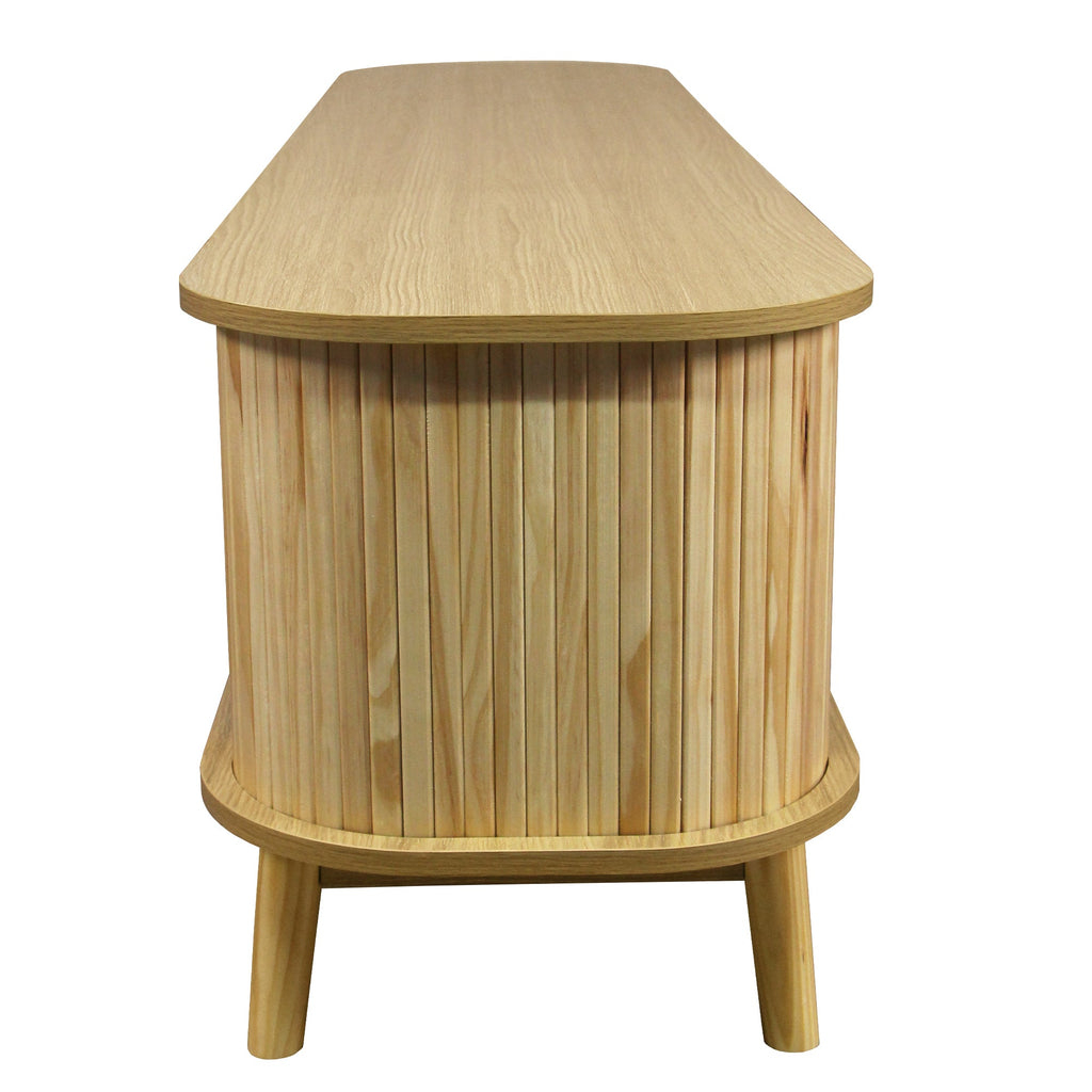 Modern Farmhouse Rattan TV Stand  Up to 75''