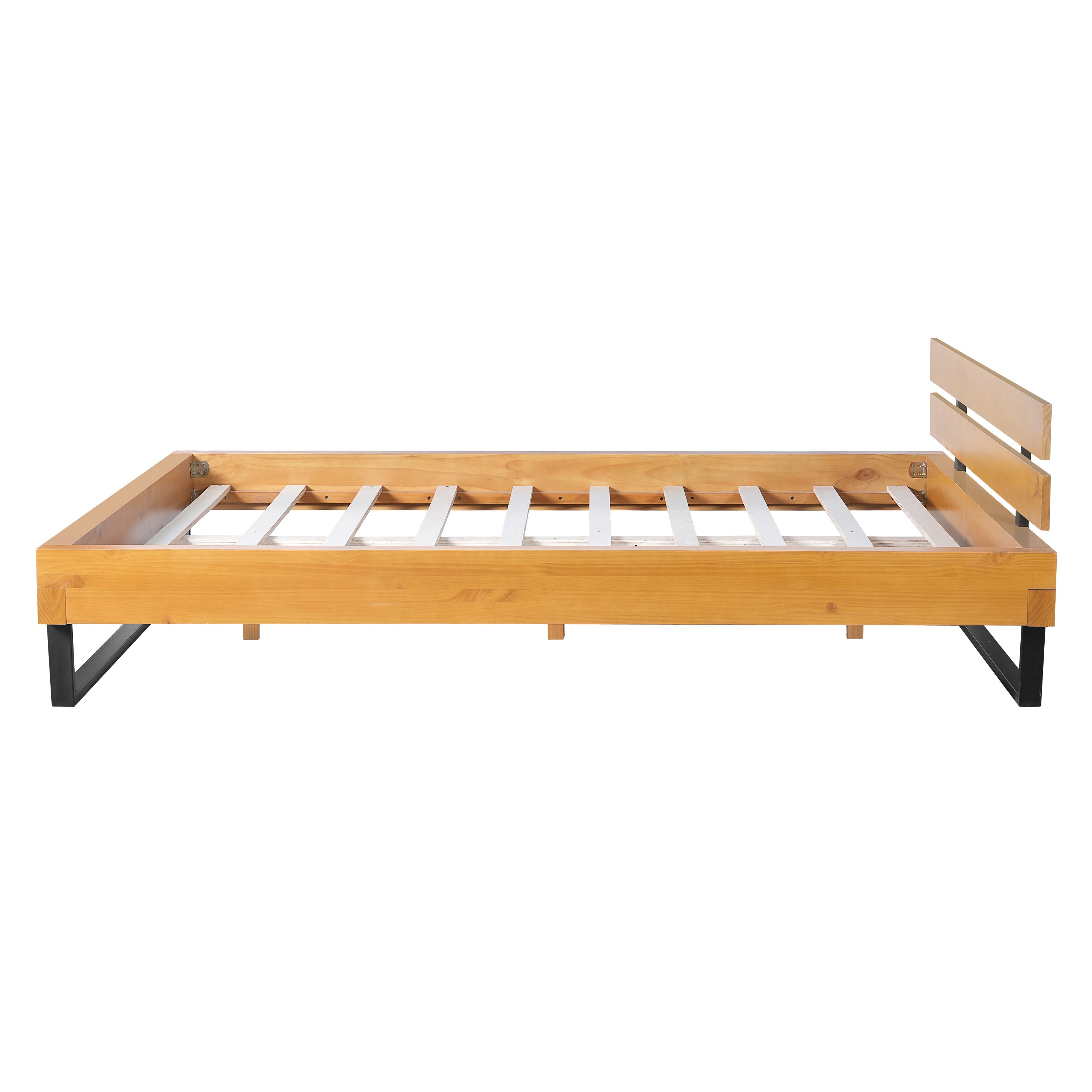 Natural Pine Wood Queen/King Size Bed Frame