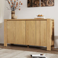 4-Door Retro Wood Buffet Cabinet with Storage