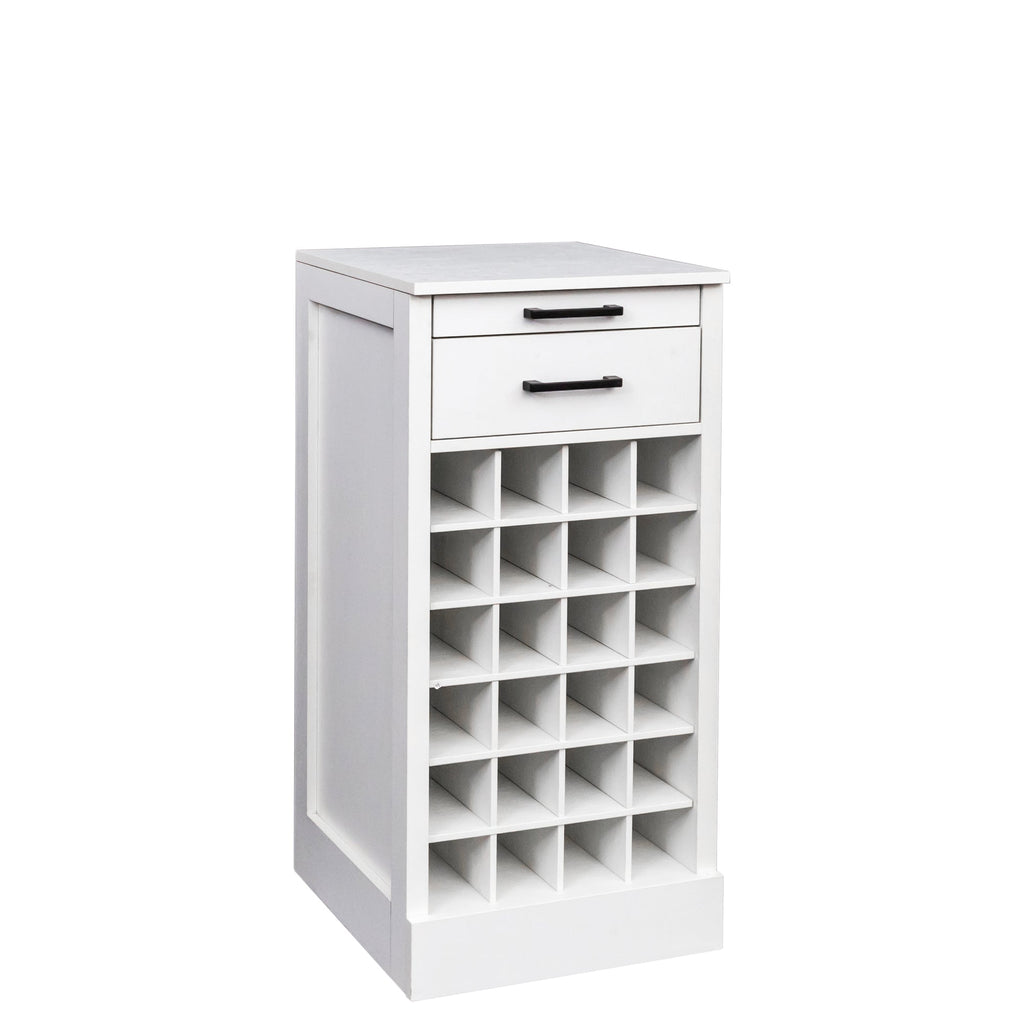 White Modular Wine Buffet Cabinet