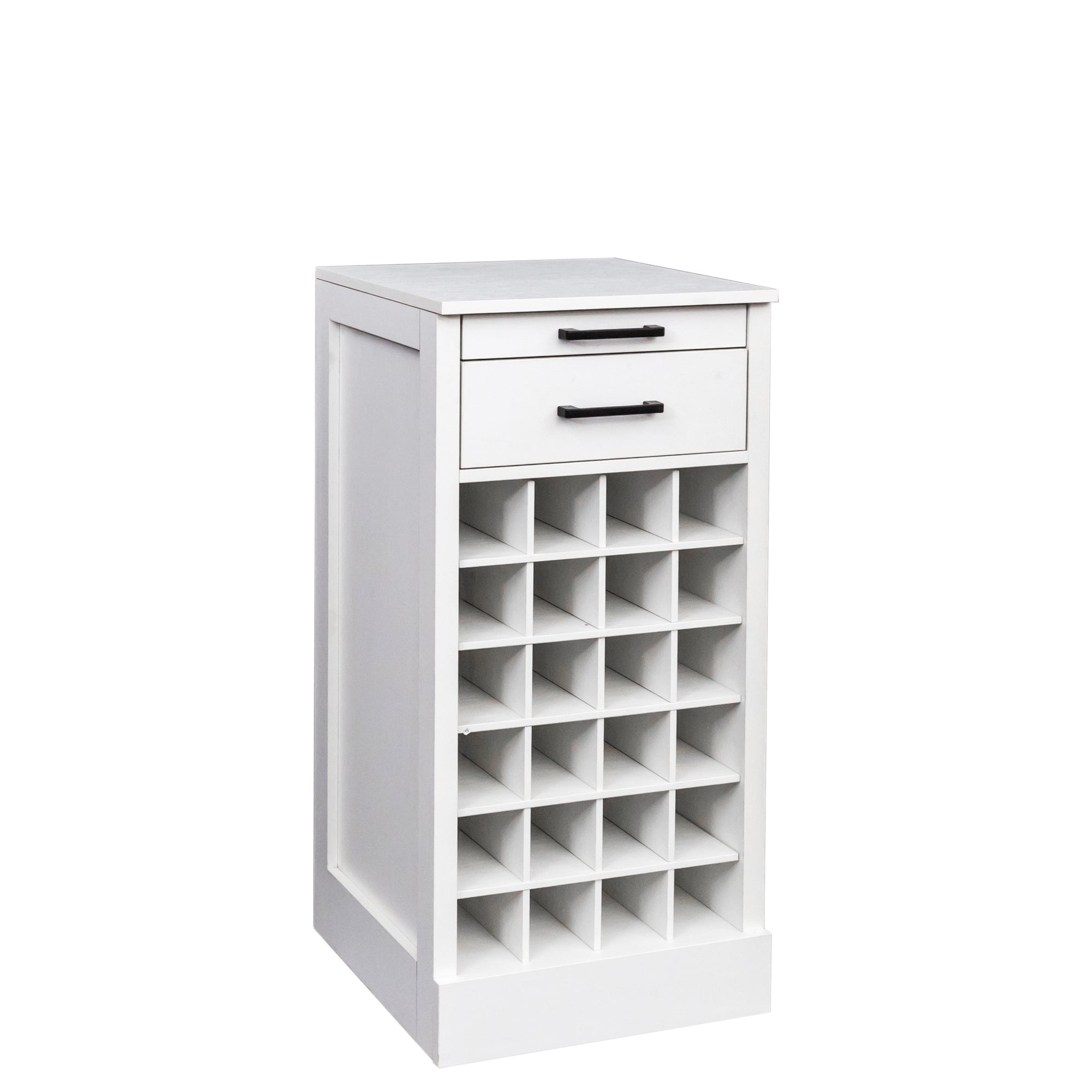 White Modular Wine Buffet Cabinet