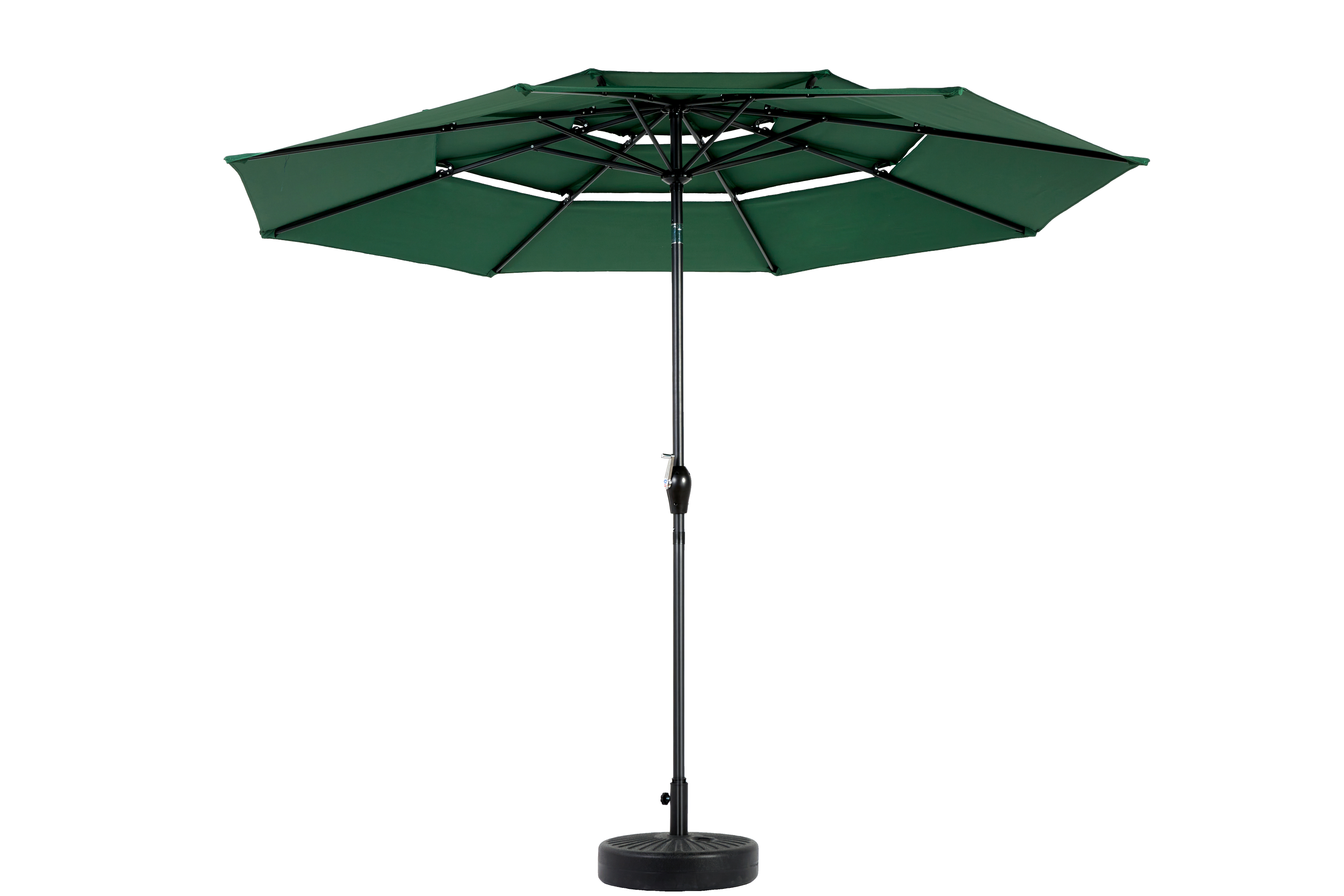 10ft 3-Tier Aluminium Patio Umbrella with Auto-Tilt (No Base)