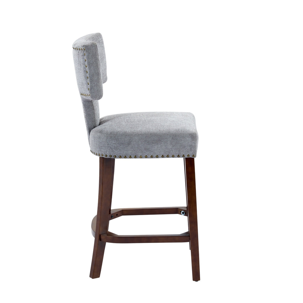 Mid Century Modern Counter Height Bar Stools (Set of 2)