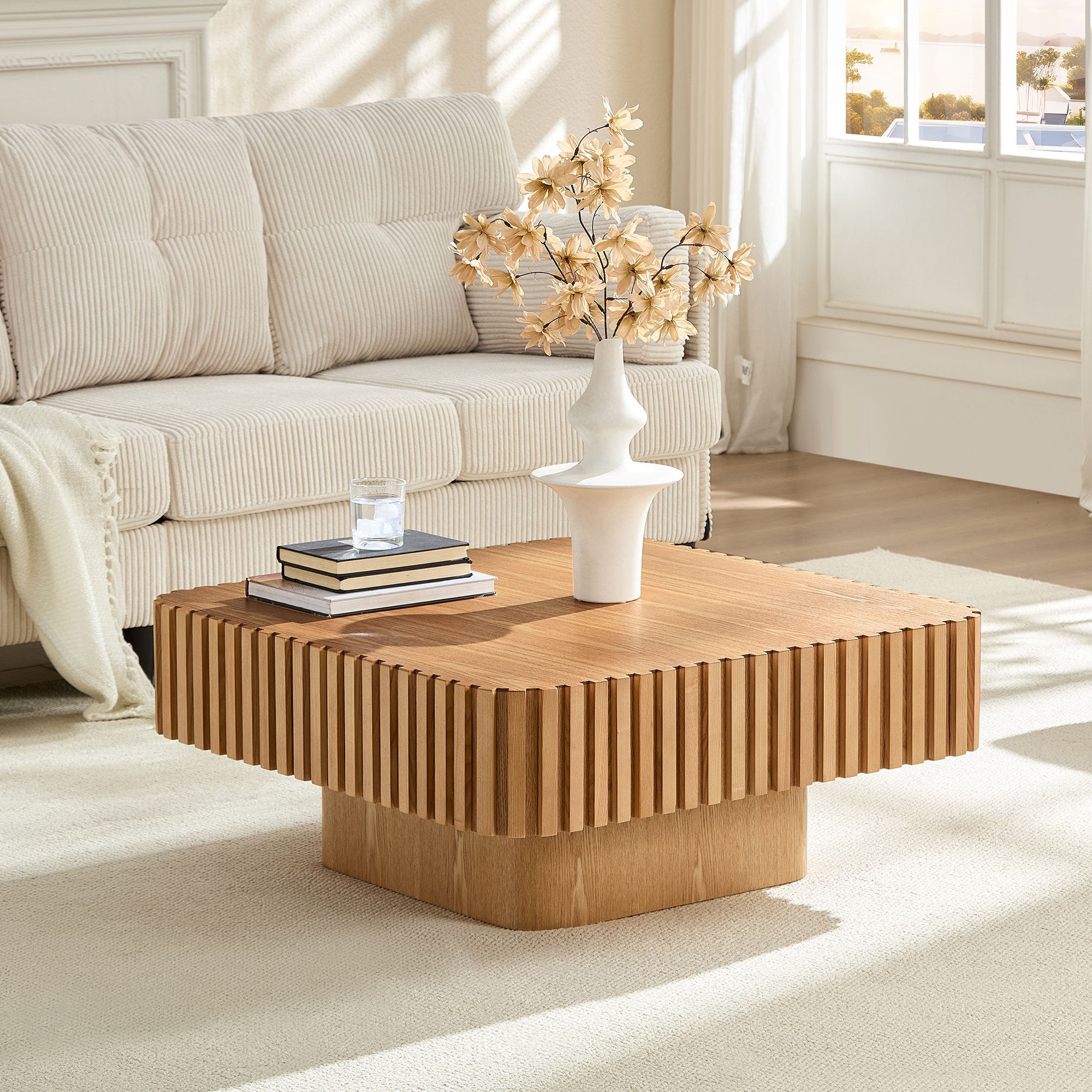 Modern MDF Woode Square Coffee Table