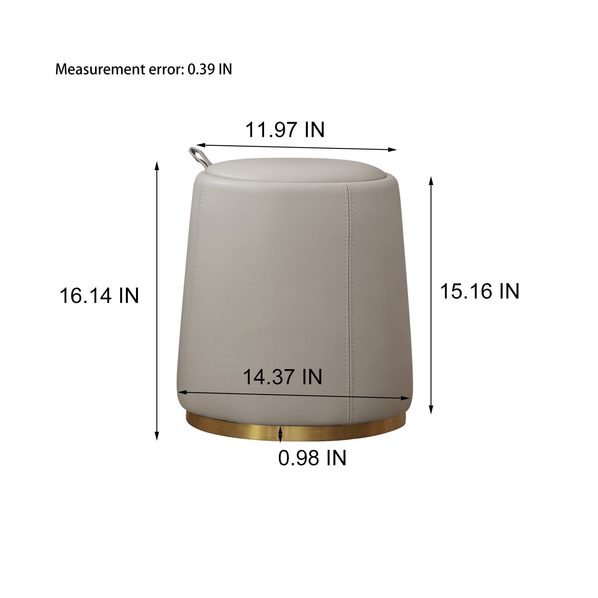 White Solid Wood Vanity Table with Stool