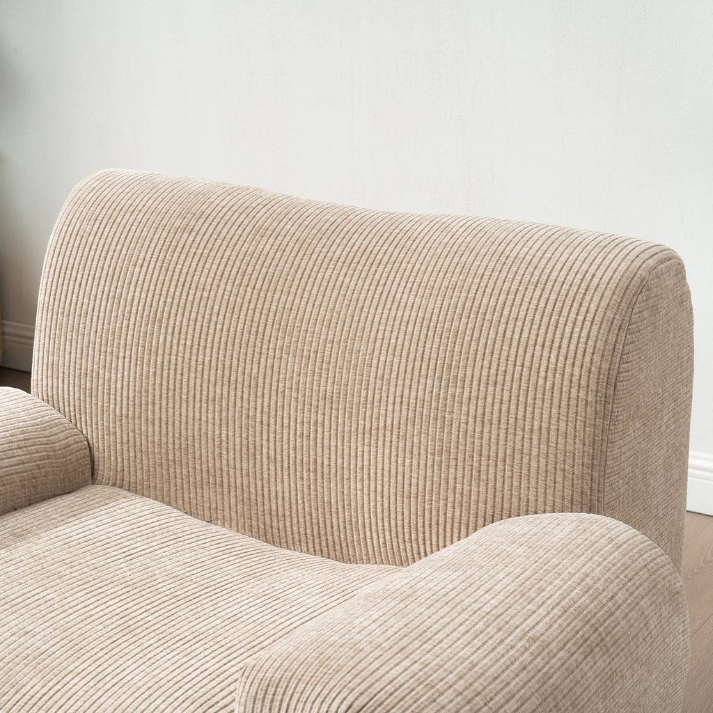 Modern Chenille Vertical Stripe Accent Chair
