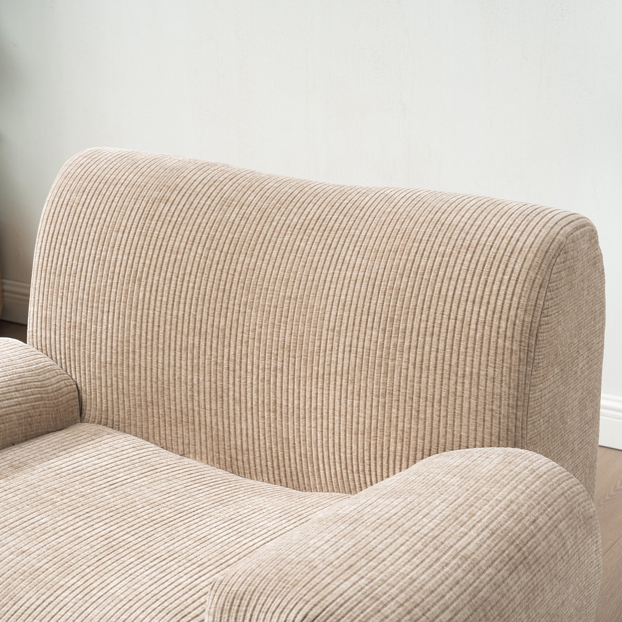 Modern Chenille Vertical Stripe Accent Chair