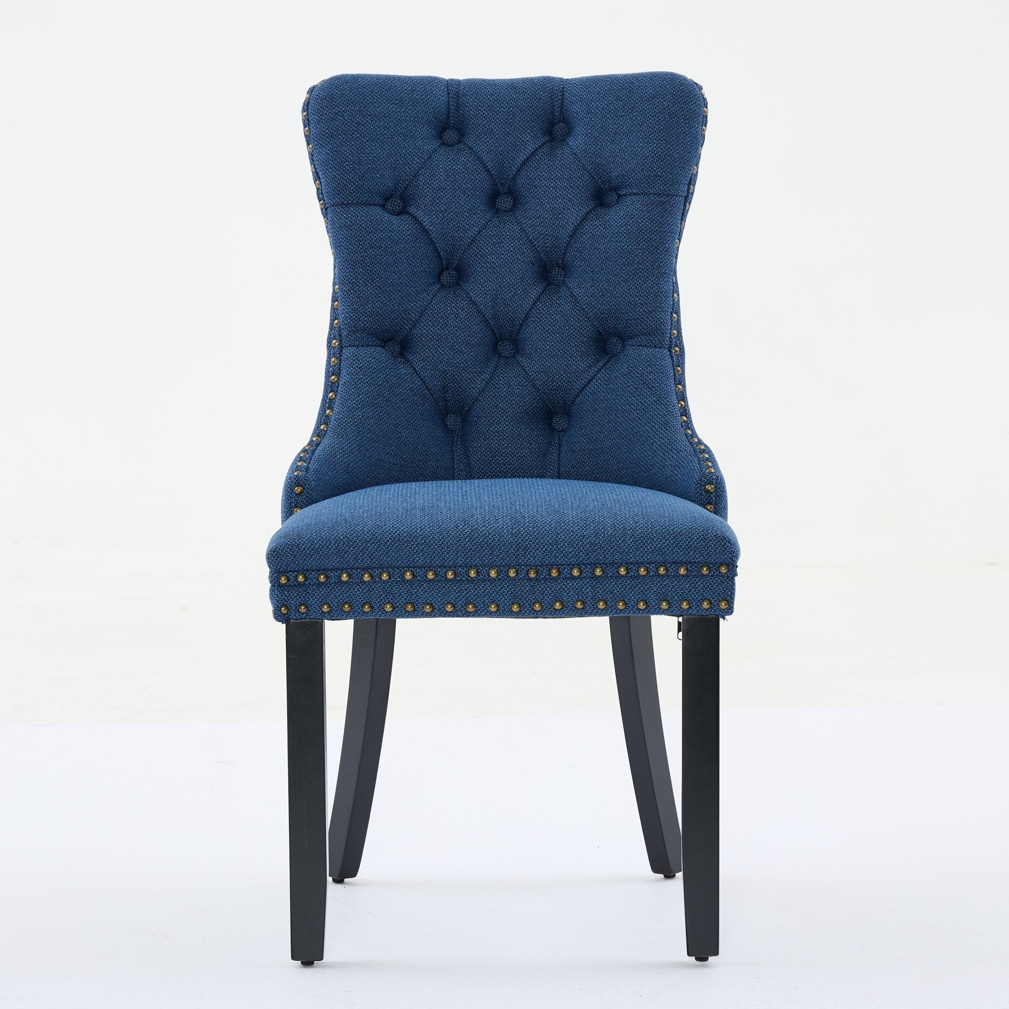 Linen Contemporary Tufted Flax Upholstered Dining Chairs (Set of 2)