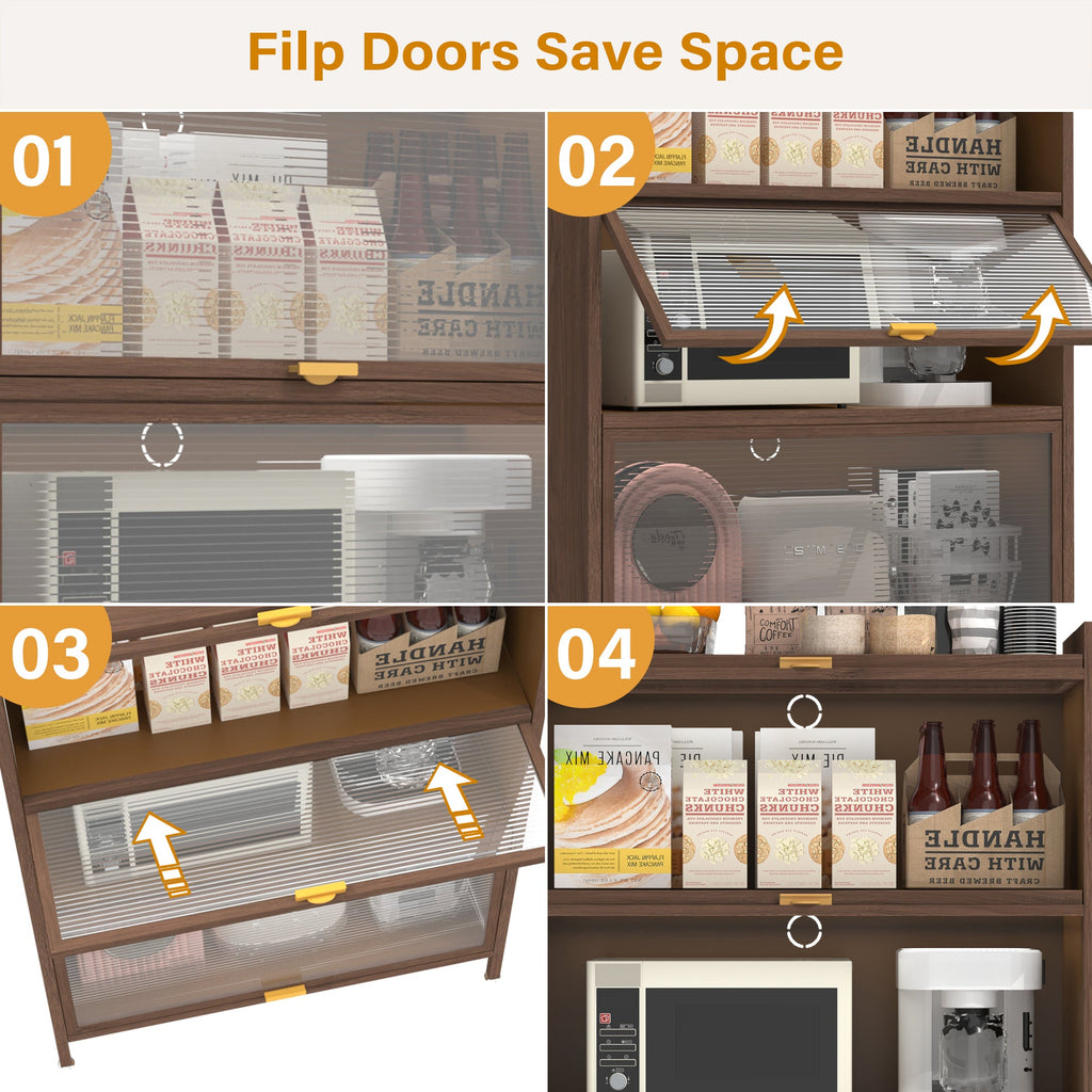 57'' Tall Metal 4 Flip Doors Cabine