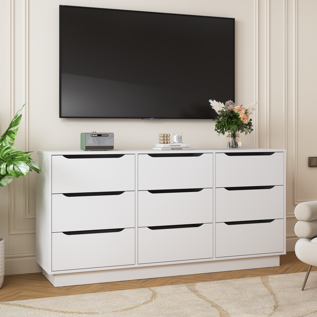 9 Drawer Dresser for Bedroom with Deep Drawers