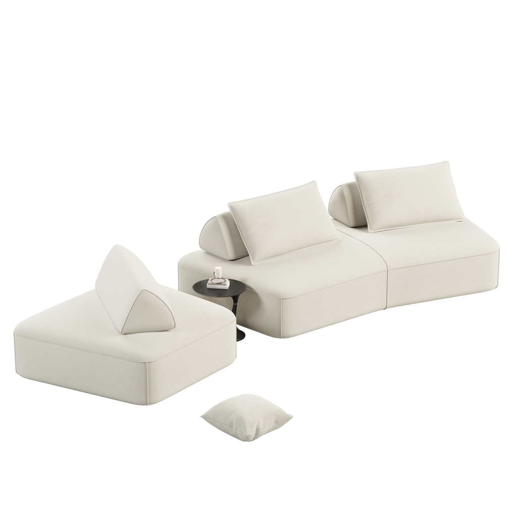 Modern Light Luxury Oversized Modular Sectional Sofa Set