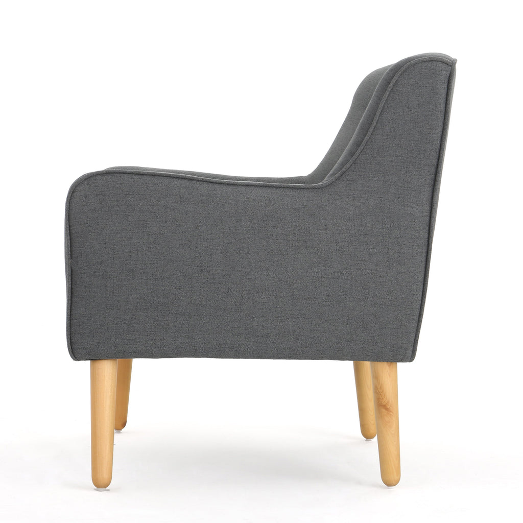 Mid-Century Modern Arm Chair with Tufted Back