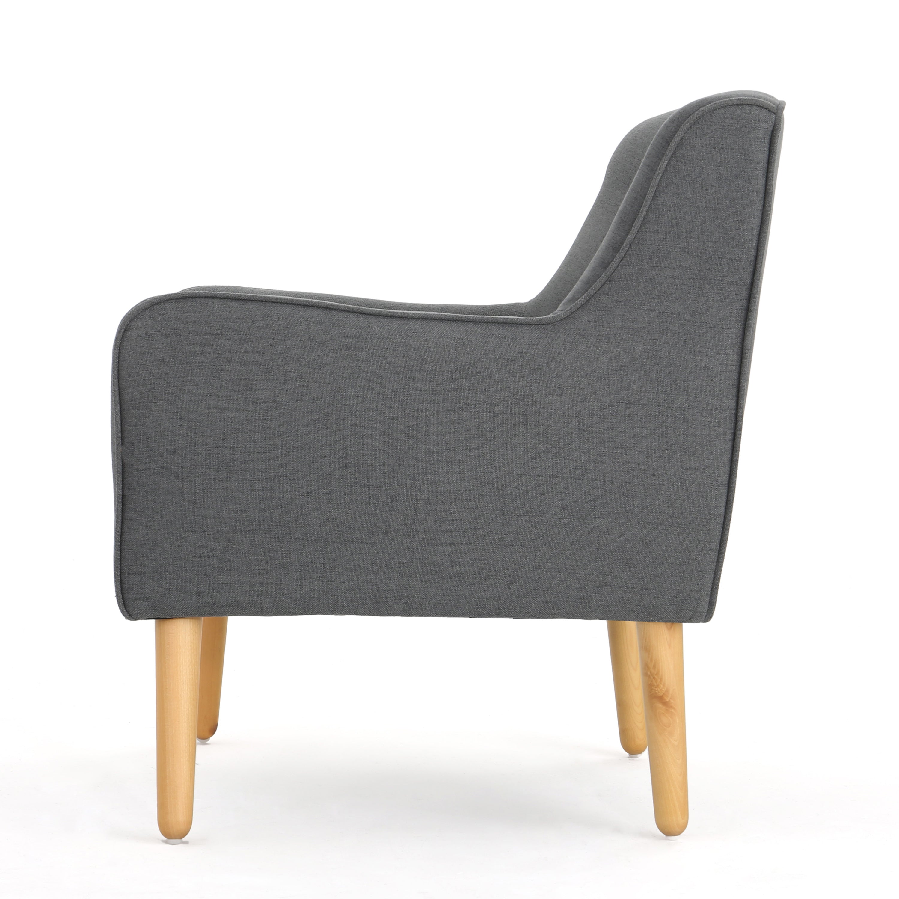 Mid-Century Modern Arm Chair with Tufted Back