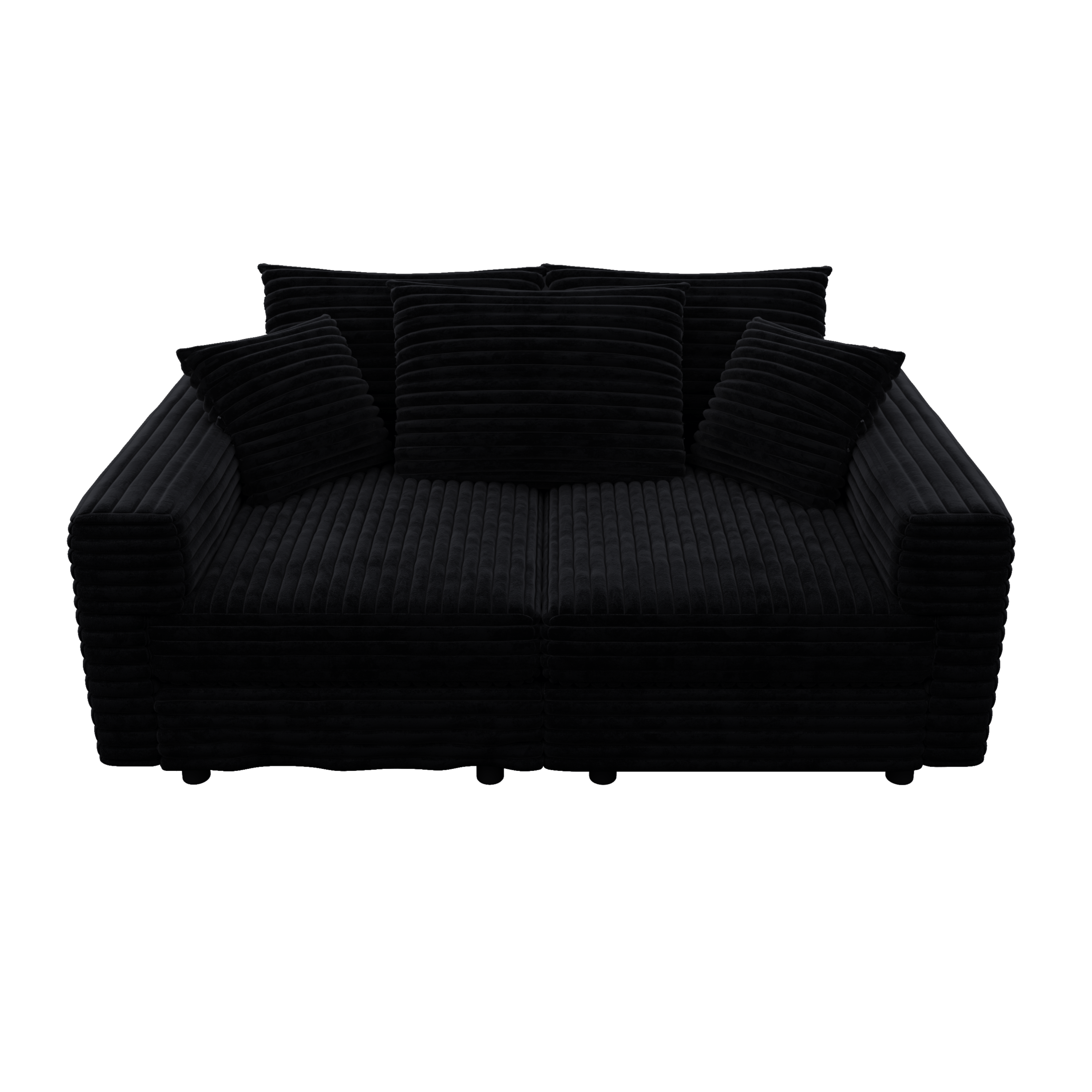 82.7' Modern Comfy Cloud Couch Sofa with Soft Pillows + Ottomans Option