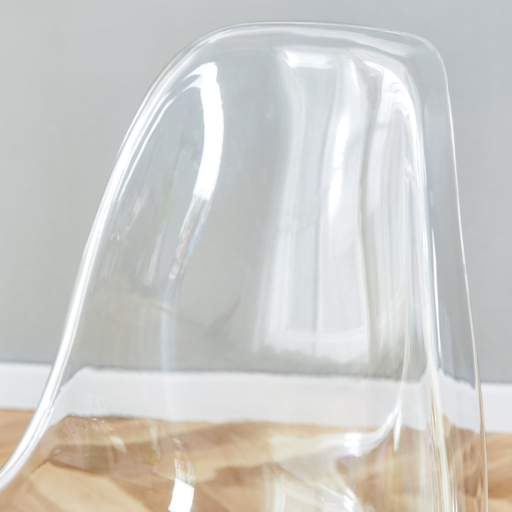 Modern Minimalist Transparent Metal Dining Chairs