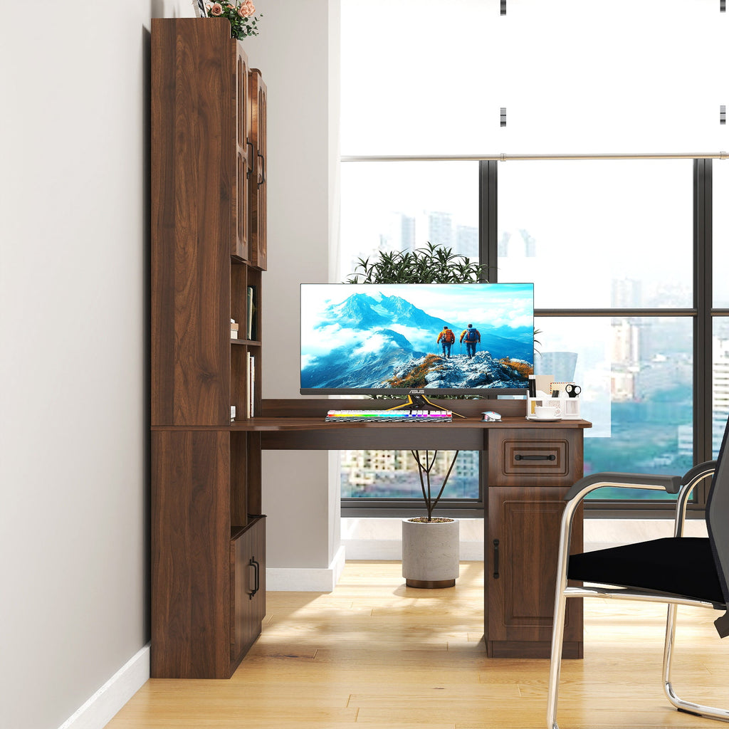 L-Shaped Design Corner Computer Desk for Home Office