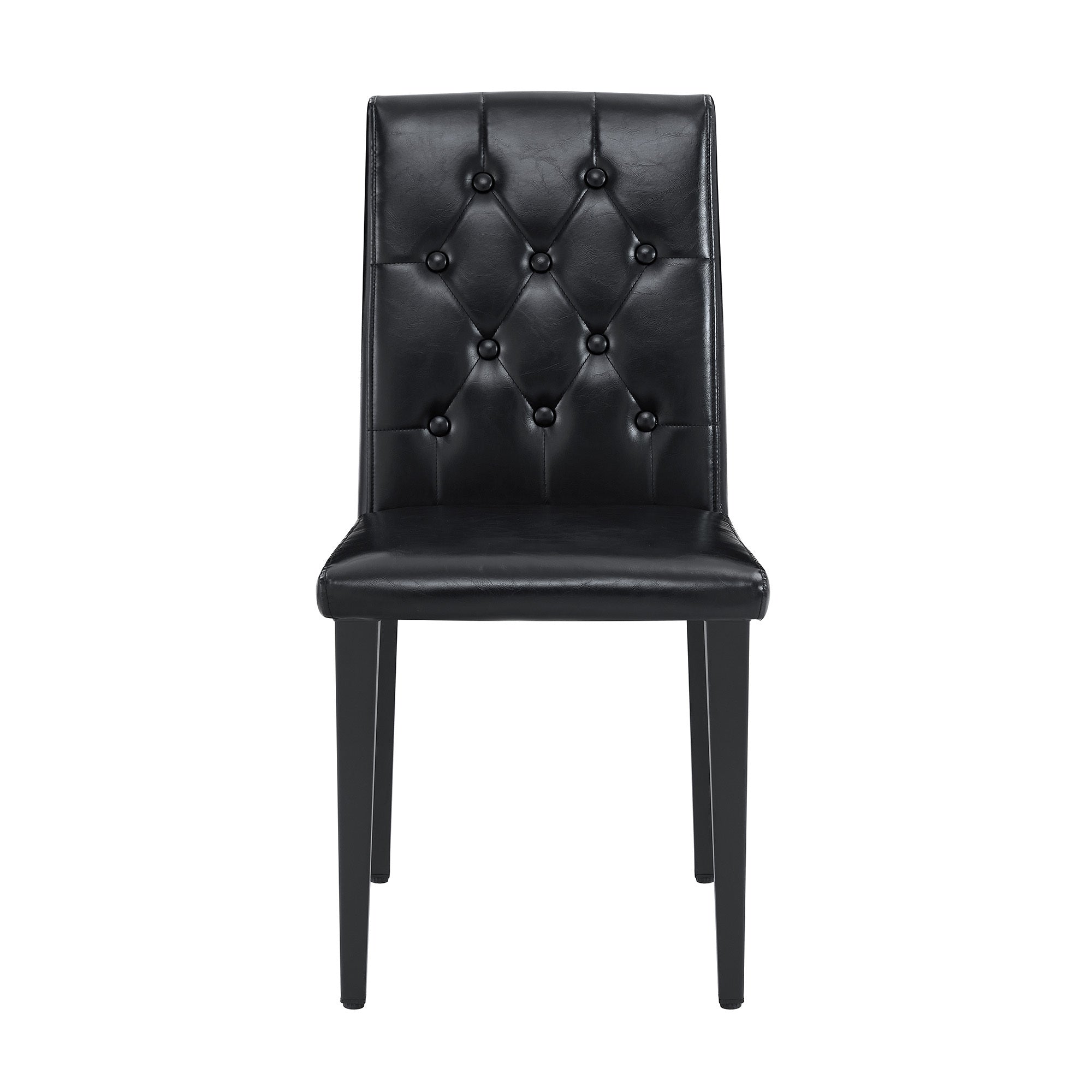 35 Inches Black PU Dining Chairs (Set of 4)