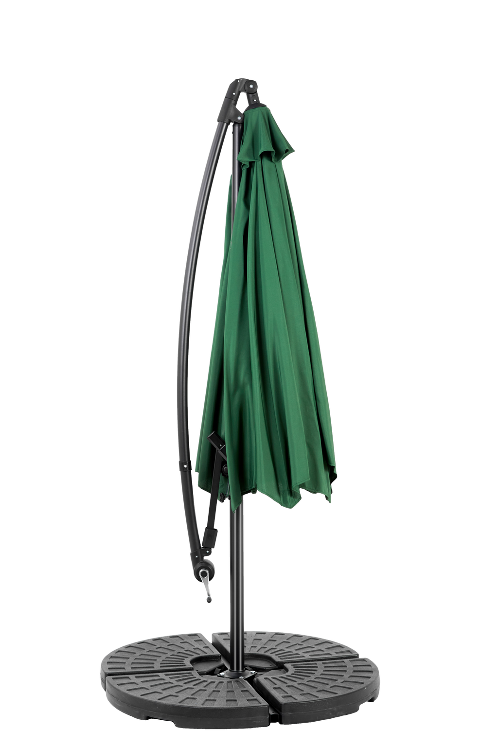 10ft Offset Patio Umbrella w/Tilt & Polyester Shade & 8 Ribs – No Base
