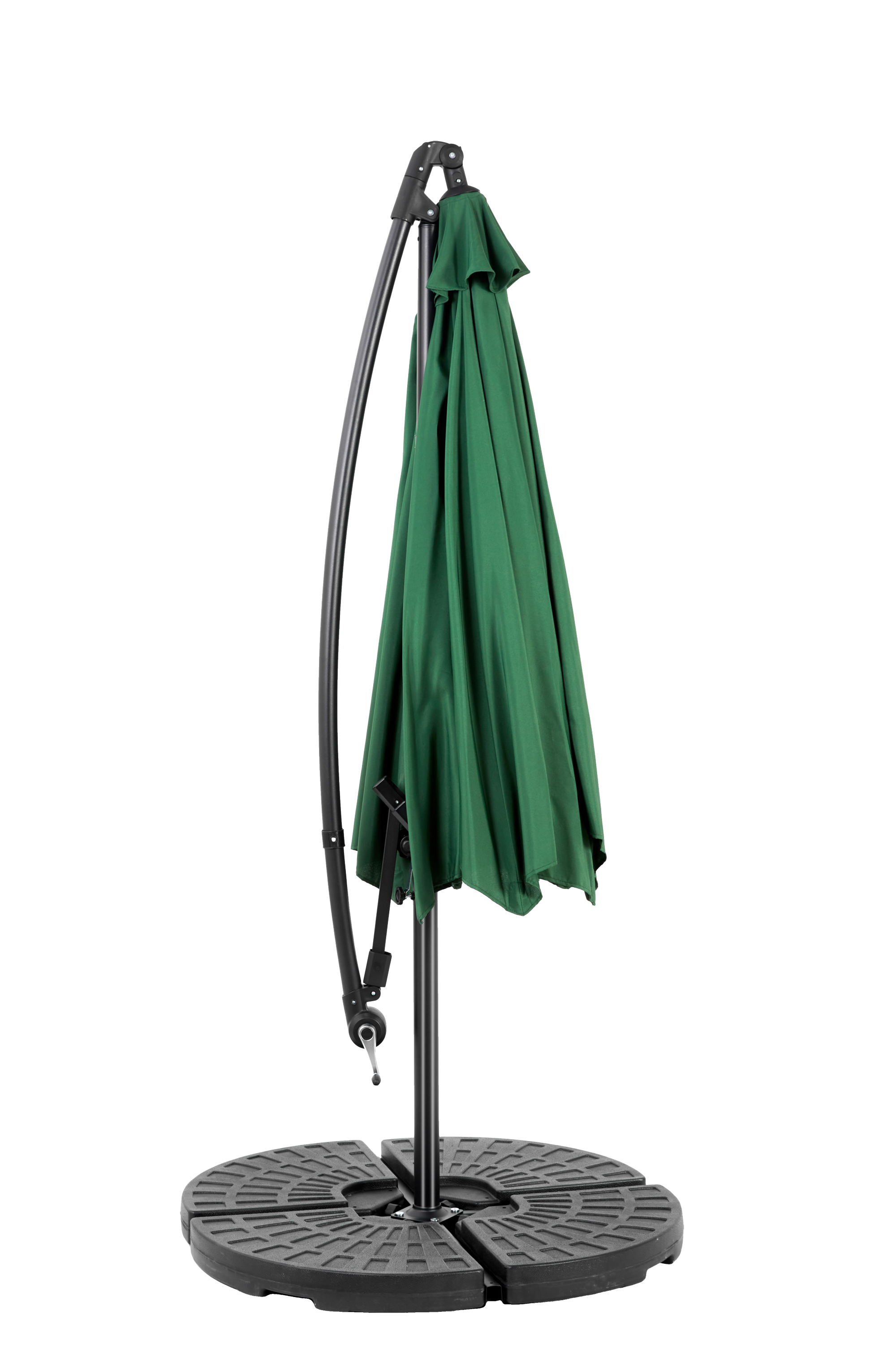 10ft Offset Patio Umbrella w/Tilt & Polyester Shade & 8 Ribs – No Base