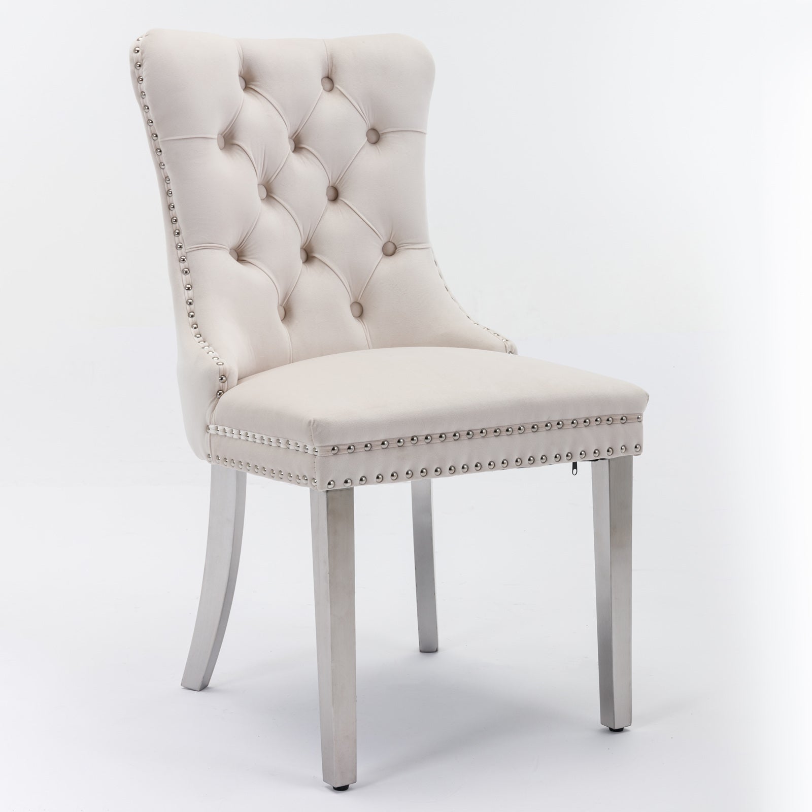 Modern High-end Tufted Solid Wood Velvet Dining Chairs (Set of 2)