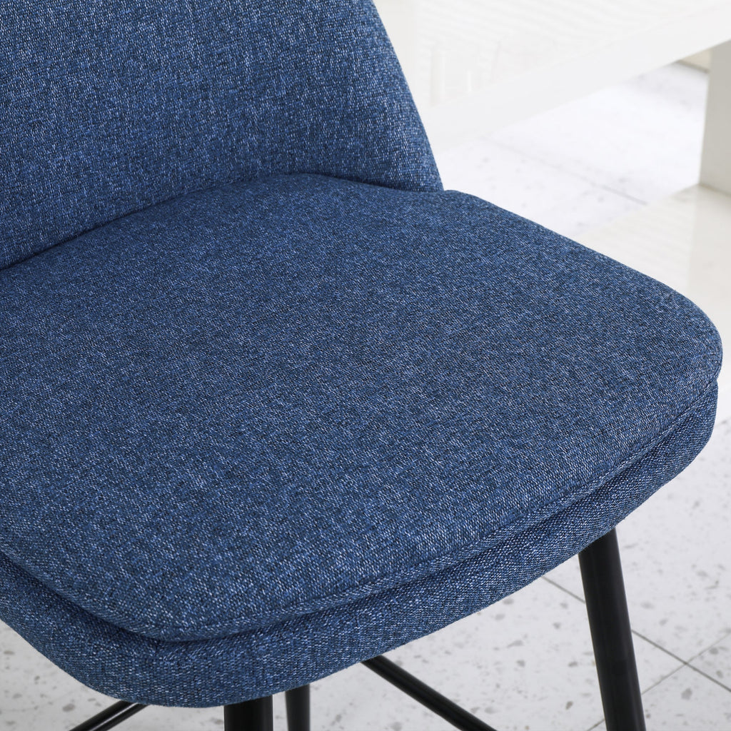 Linen/PU 360° Swivel Barstools (Set of 2)