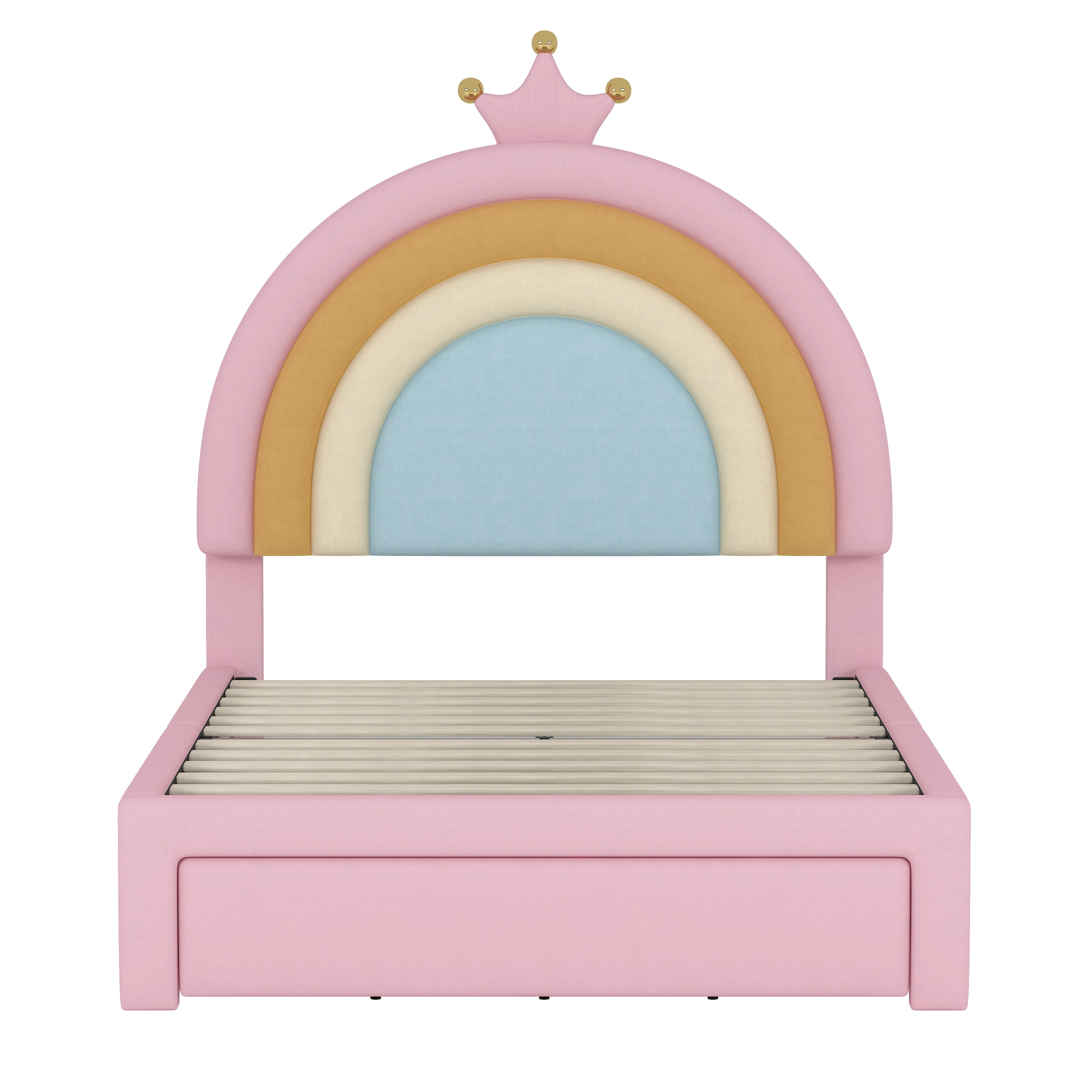 Twin/Full Size Rainbow Princess Platform Bed